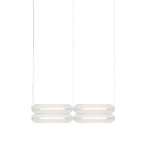 Vale System Y-Axis Pendant Light: Horizontal + Side-to-End + Silica + Vale 4- SE