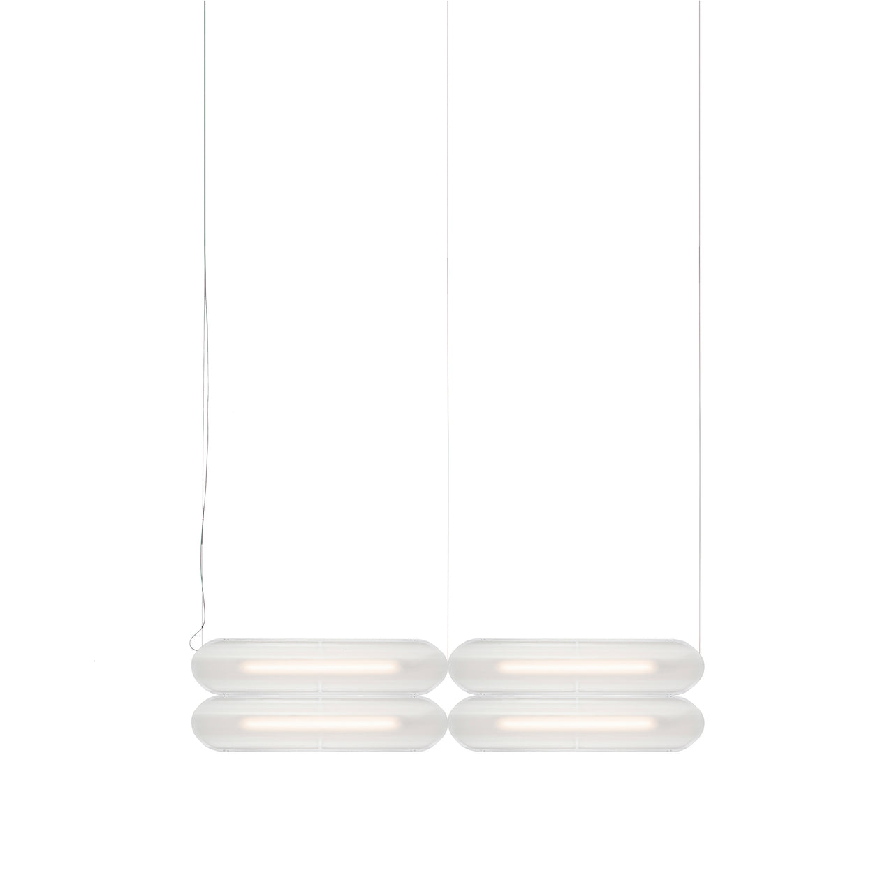 Vale System Y-Axis Pendant Light: Horizontal + Side-to-End + Silica + Vale 4- SE