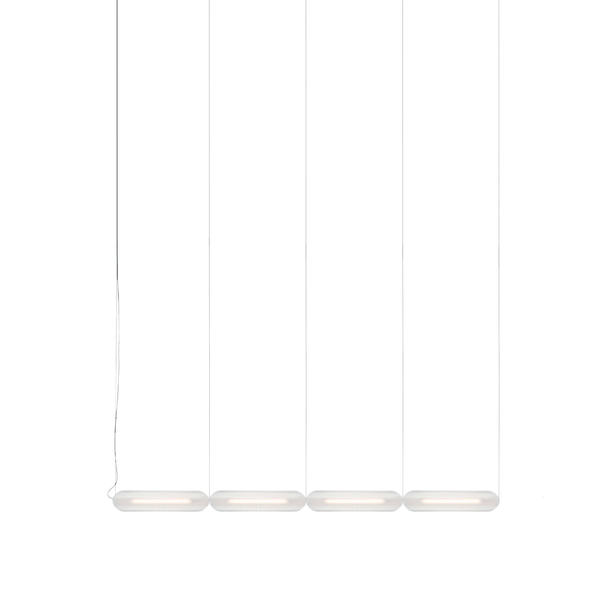 Vale System Y-Axis Pendant Light: Horizontal + End-to-End + Vale 4 + Silica