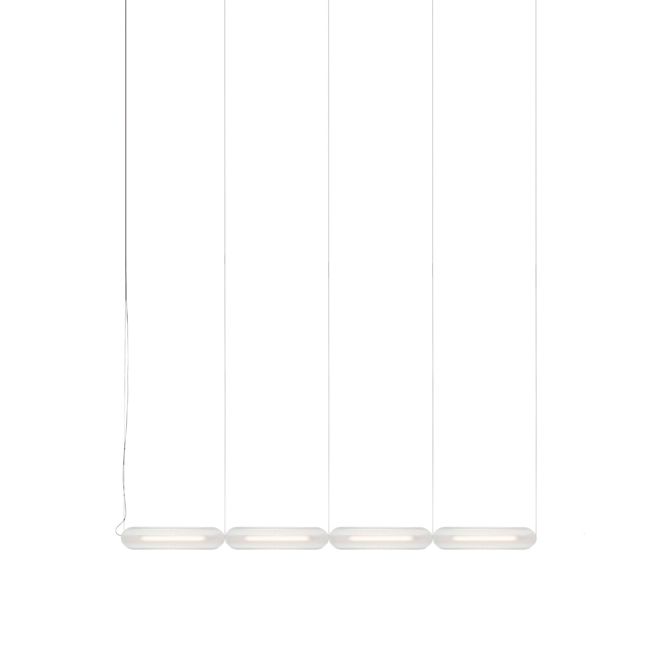Vale System Y-Axis Pendant Light: Horizontal + End-to-End + Vale 4 + Silica