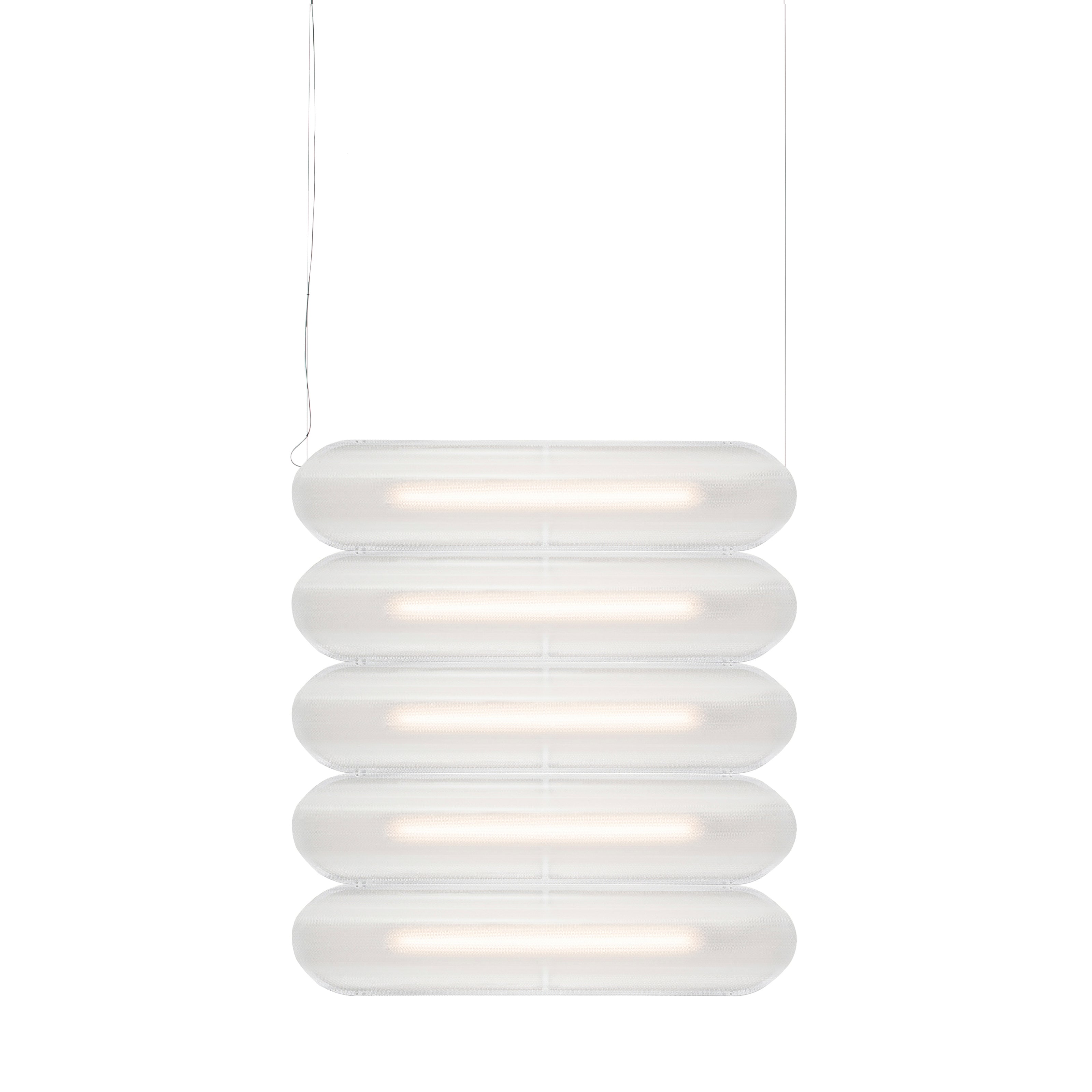 Vale System Y-Axis Pendant Light: Horizontal + Side-to-Side + Valve 5 + Silica