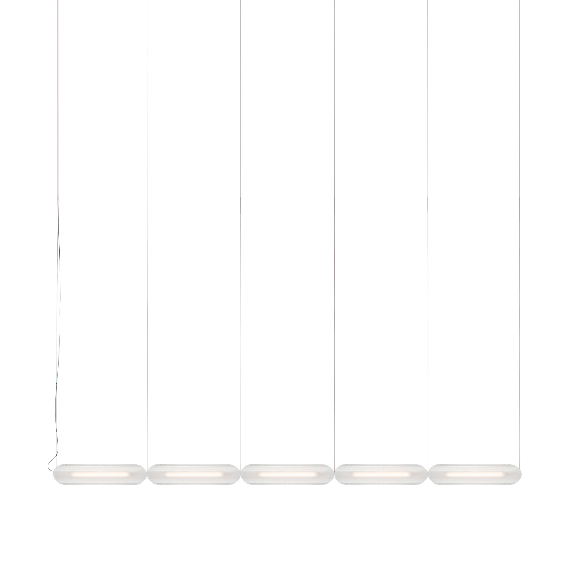 Vale System Y-Axis Pendant Light: Horizontal + End-to-End + Vale 5 + Silica