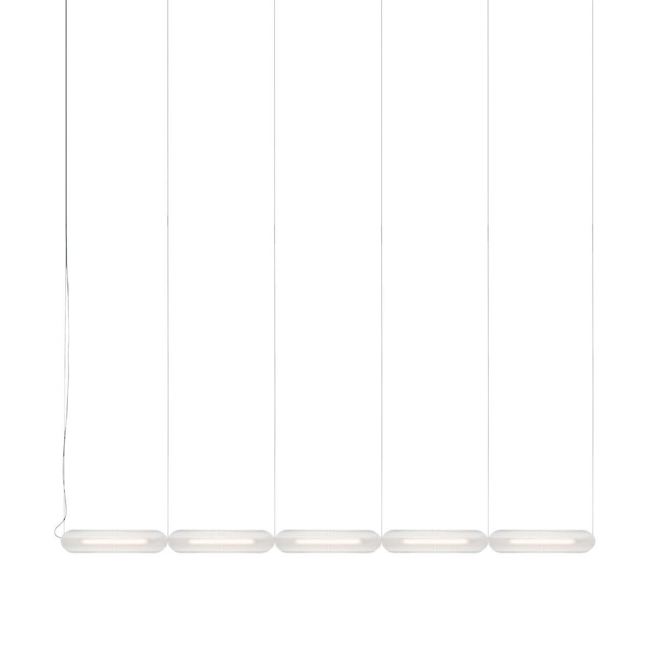 Vale System Y-Axis Pendant Light: Horizontal + End-to-End + Vale 5 + Silica