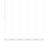 Vale System Y-Axis Pendant Light: Horizontal + End-to-End + Vale 5 + Silica