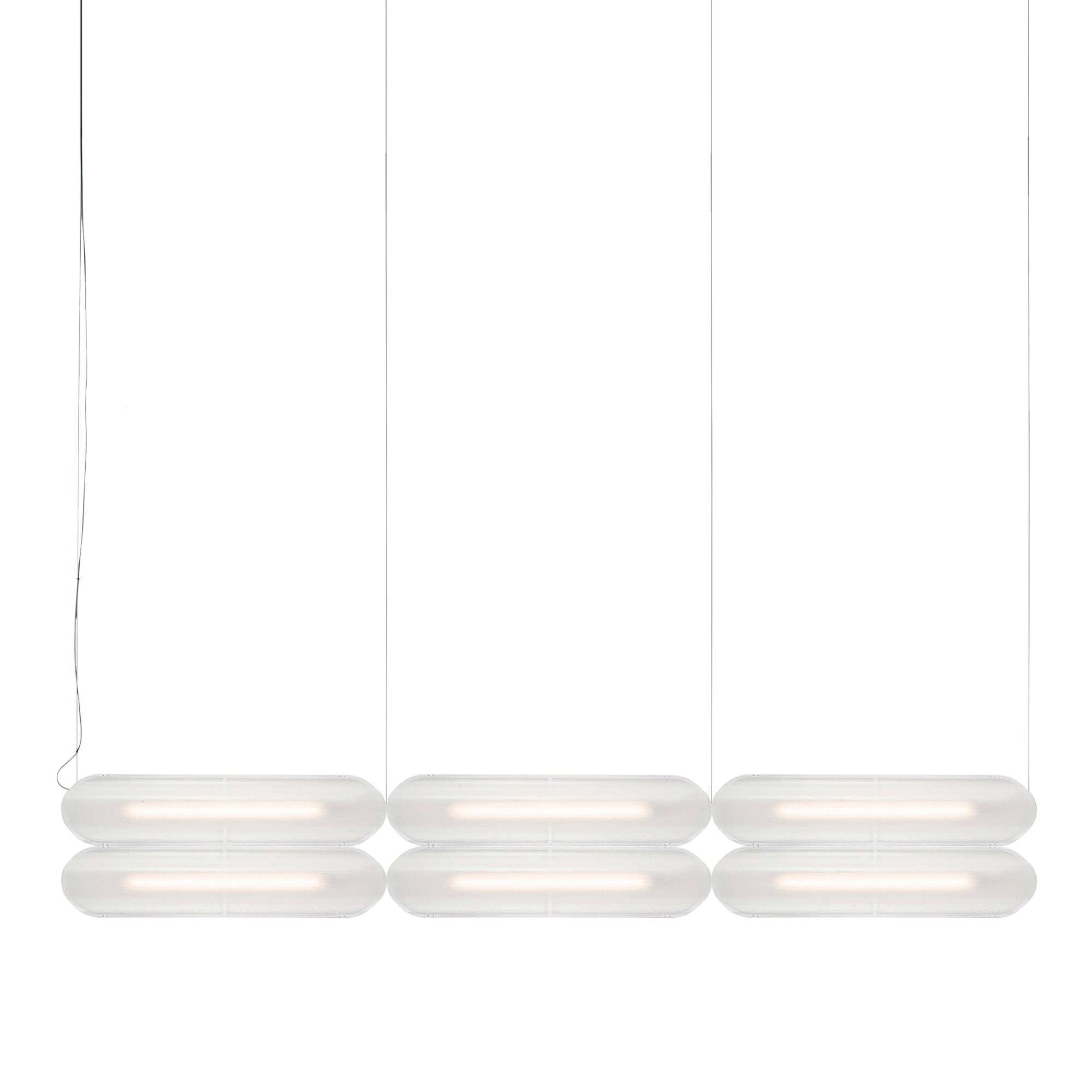 Vale System Y-Axis Pendant Light: Horizontal + Side-to-End + Silica + Vale 6 - SE1