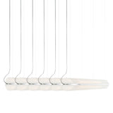 Vale System X-Axis Pendant Light: Horizontal + Side-to-Side + Vale 6 + Silica