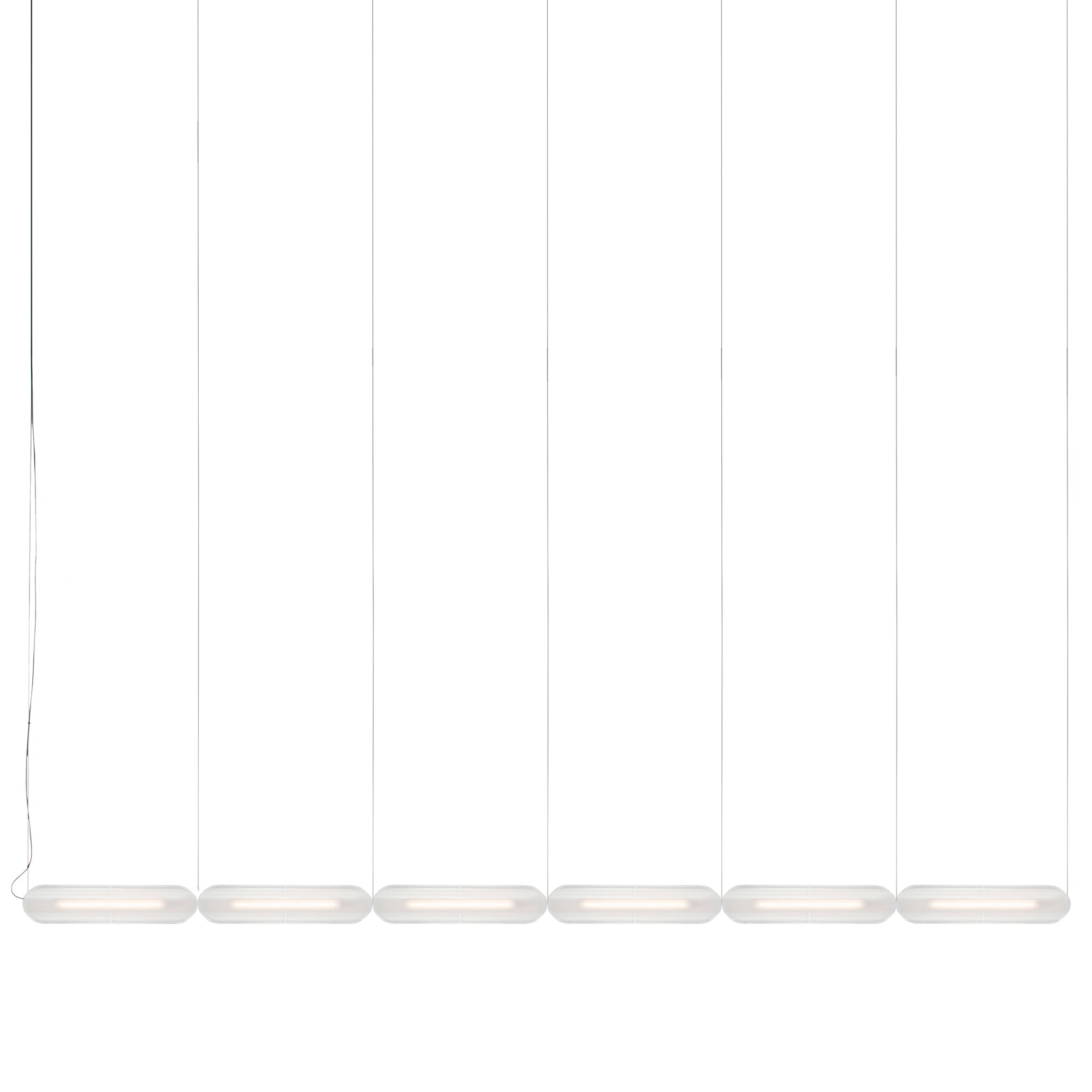 Vale System Y-Axis Pendant Light: Horizontal + End-to-End + Vale 6 + Silica