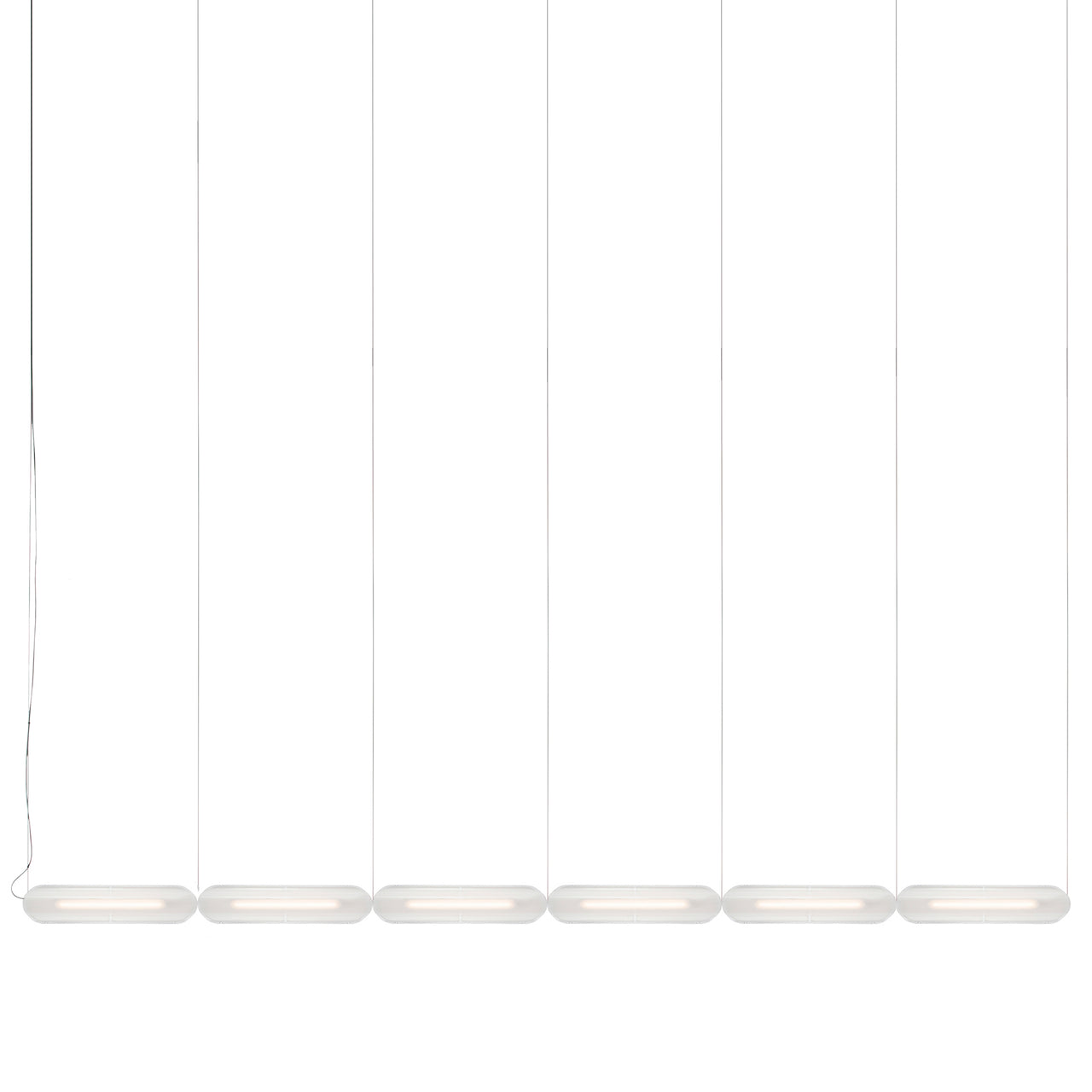 Vale System Y-Axis Pendant Light: Horizontal + End-to-End + Vale 6 + Silica