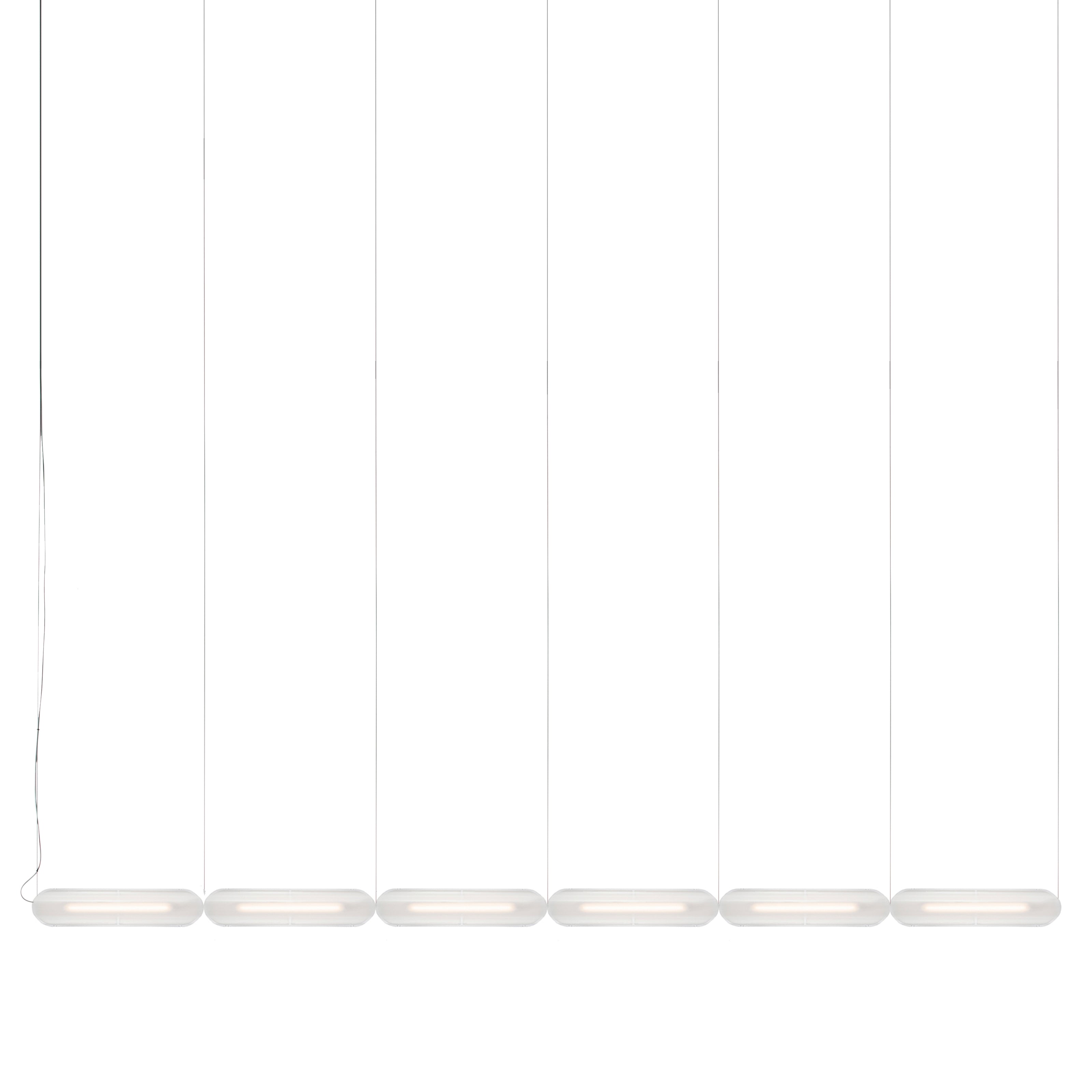 Vale System Y-Axis Pendant Light: Horizontal + End-to-End + Vale 6 + Silica