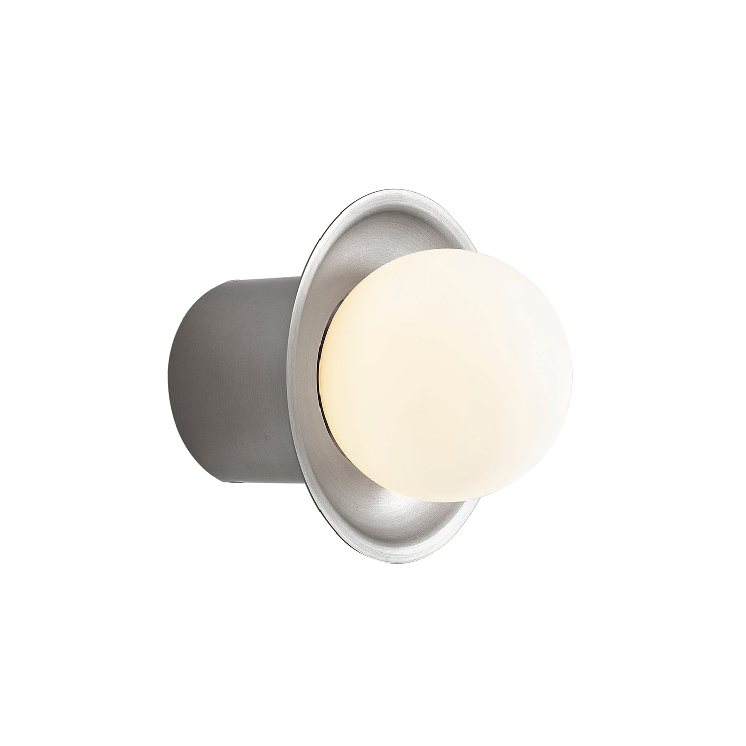 Janed Wall Light: Small + Satin Nickel + Satin Nickel