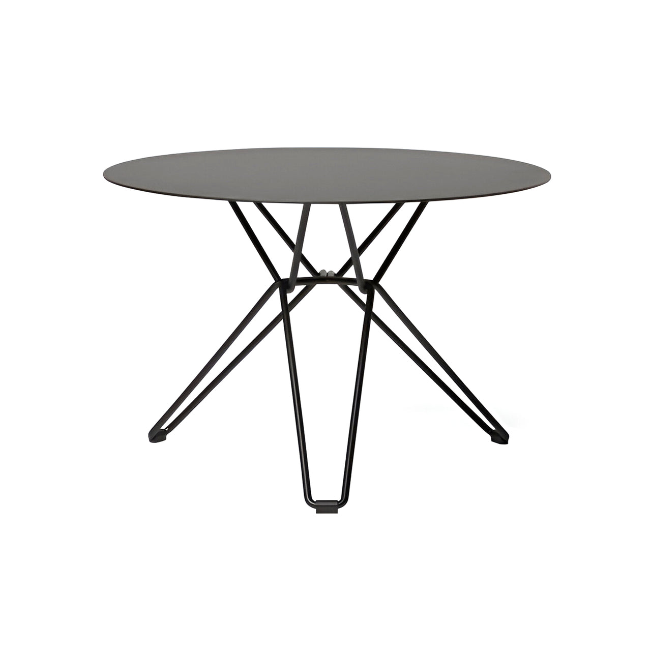 Tio Round Coffee Table: Small + Black Metal