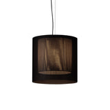 Moaré Pendant Lamp: Medium (Double Shade) + Black + Grey