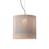 Moaré Pendant Lamp: Large (Double Shade) + White + Black
