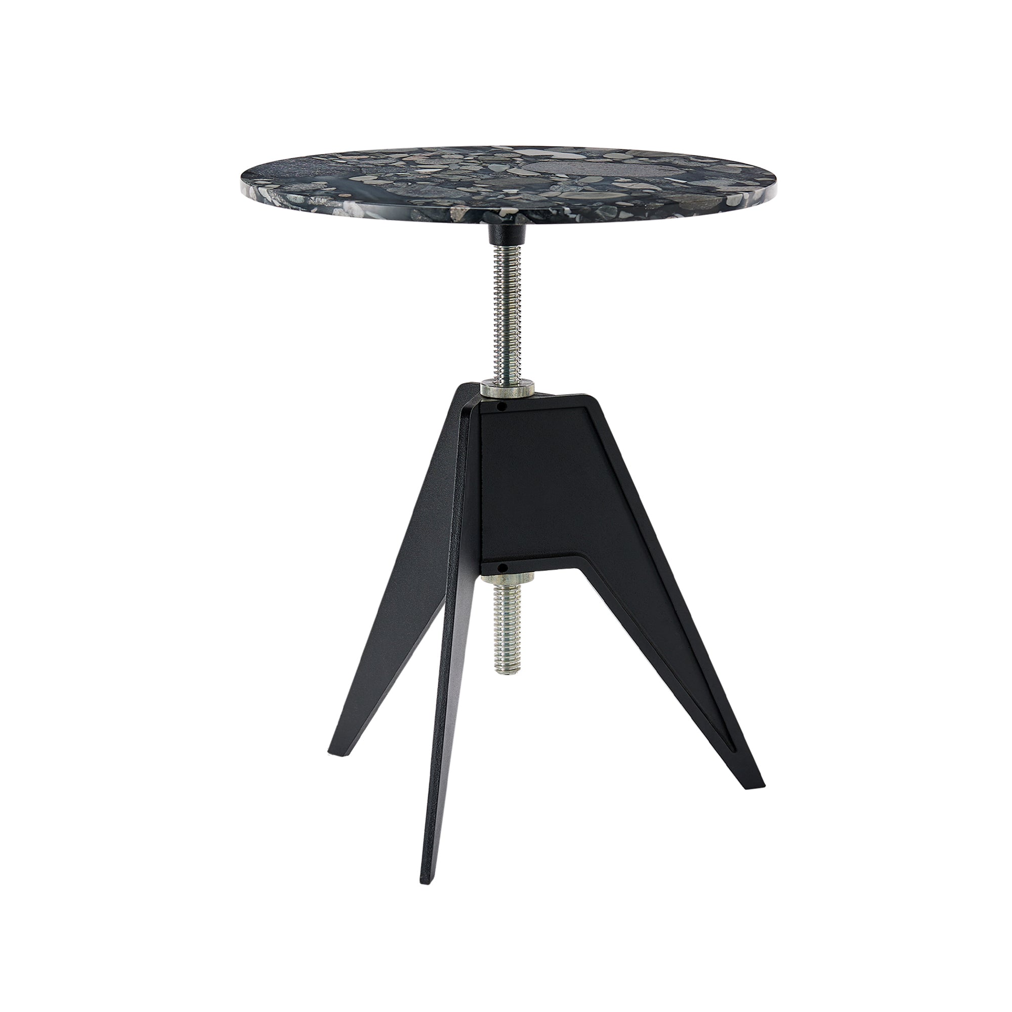 Screw Café Table: Pebble Marble + Small - 23.6