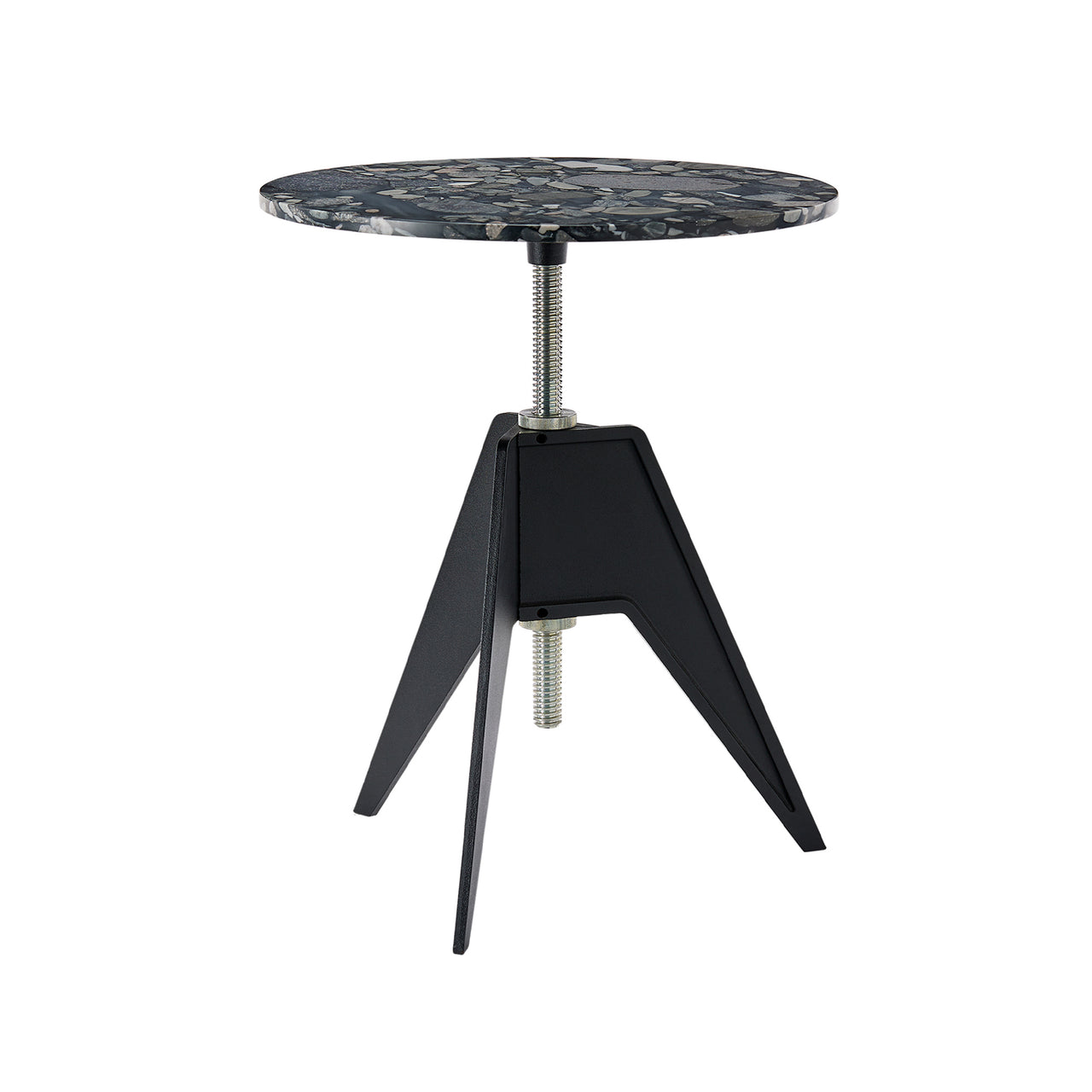 Screw Café Table: Pebble Marble + Small - 23.6