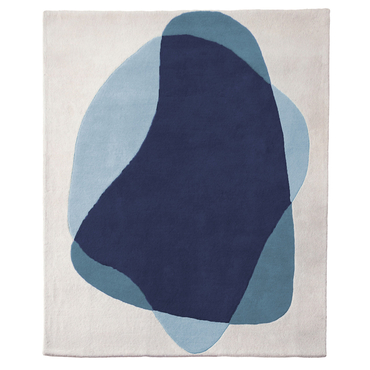 Serge Wool Rug: Blue + Grey