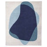 Serge Wool Rug: Blue + Grey