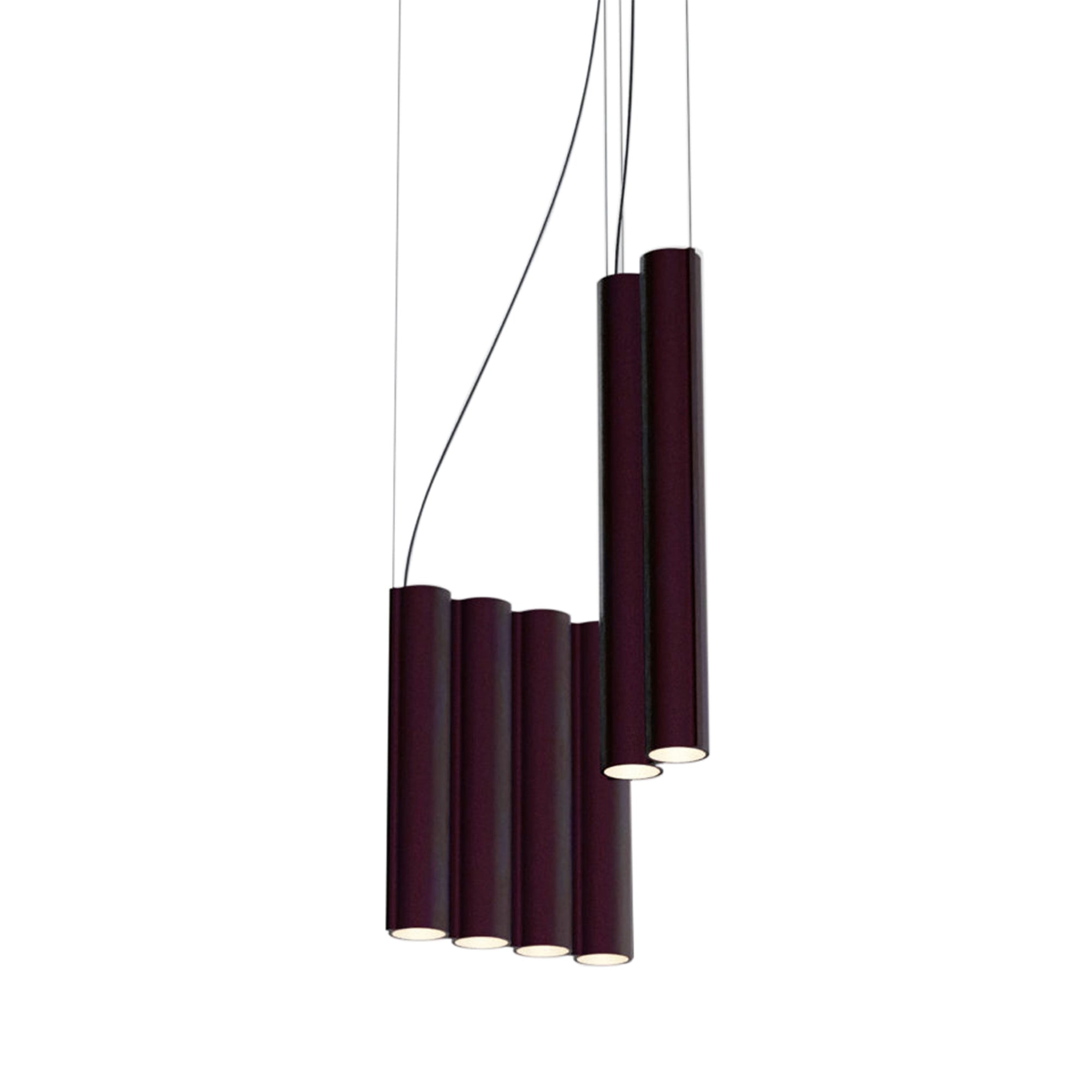 Silo 10 Suspension Lamp: Aubergine