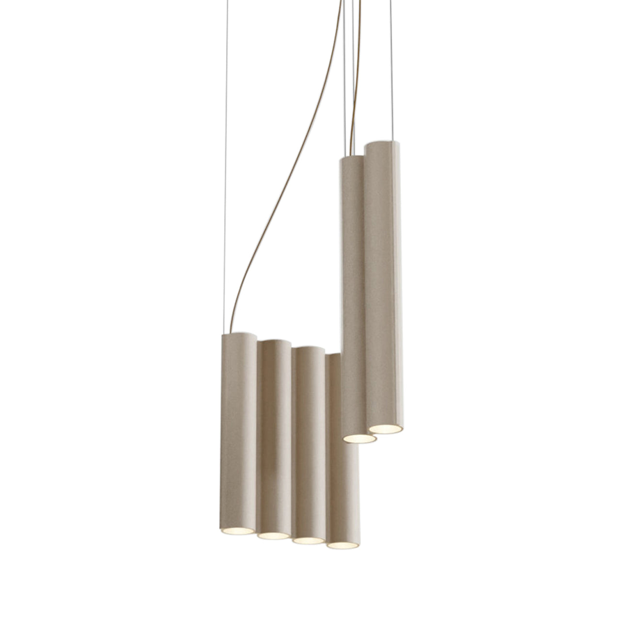 Silo 10 Suspension Lamp: Beige