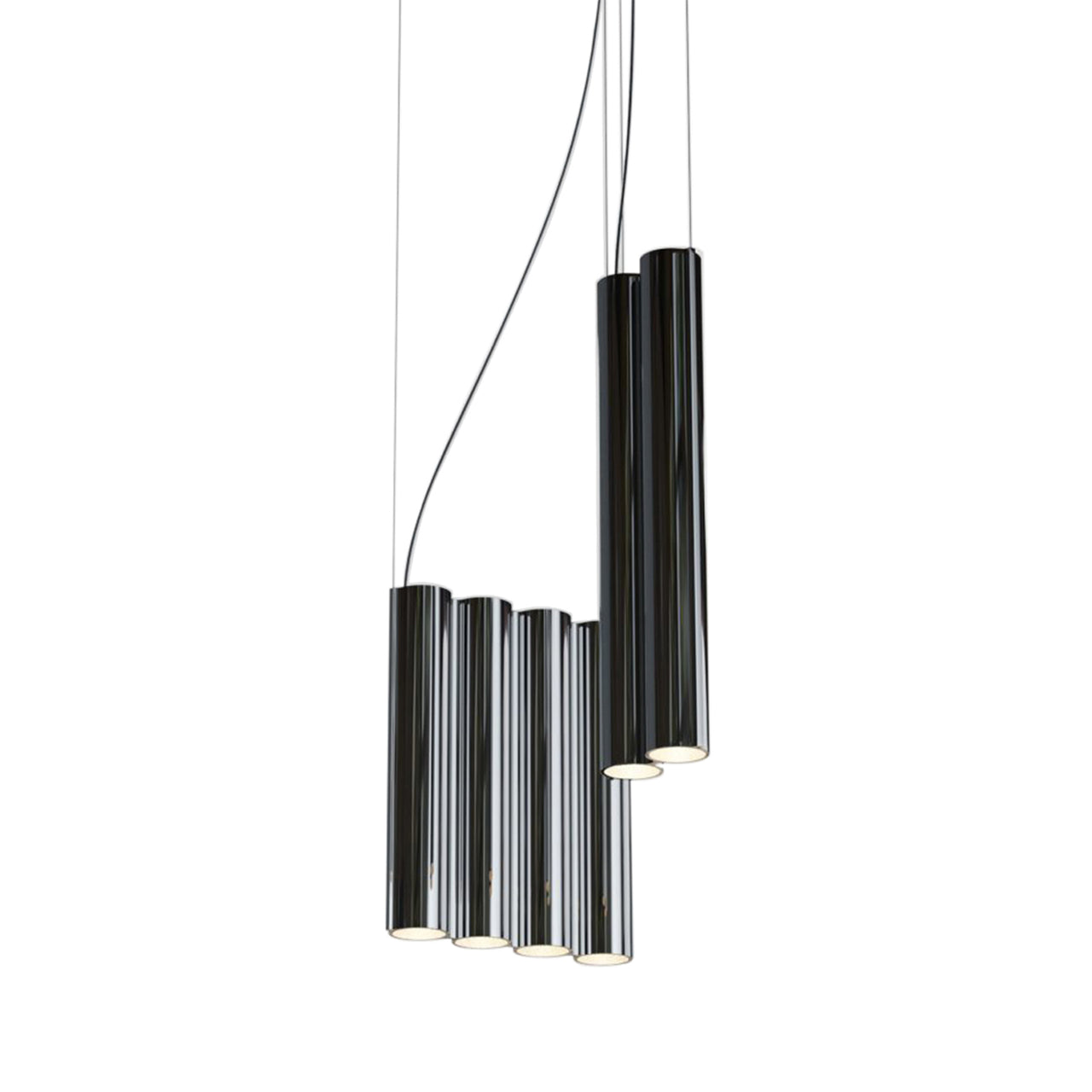 Silo 10 Suspension Lamp: Mirror Polished Aluminum