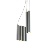 Silo 10 Suspension Lamp: Tumbled Aluminum