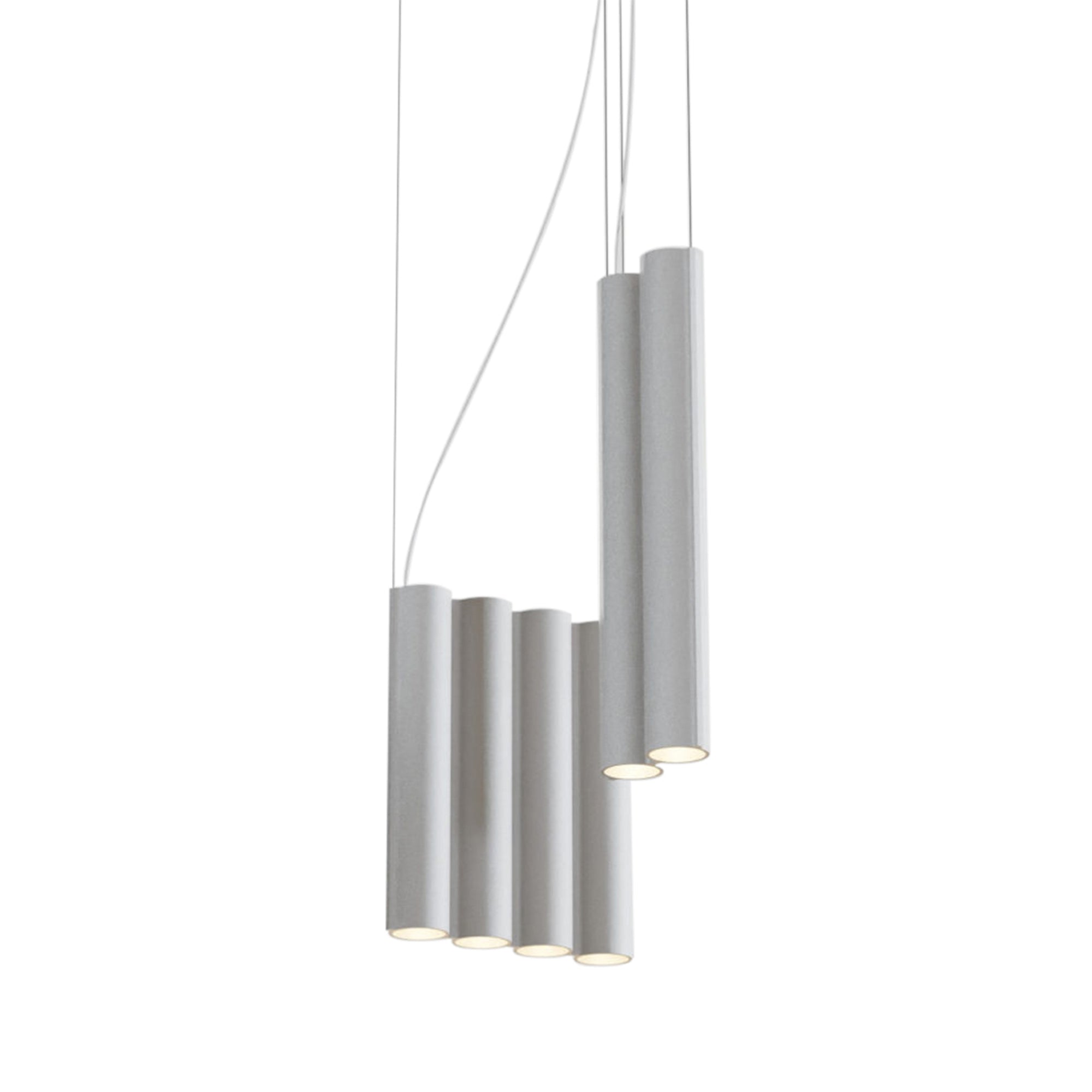 Silo 10 Suspension Lamp: White