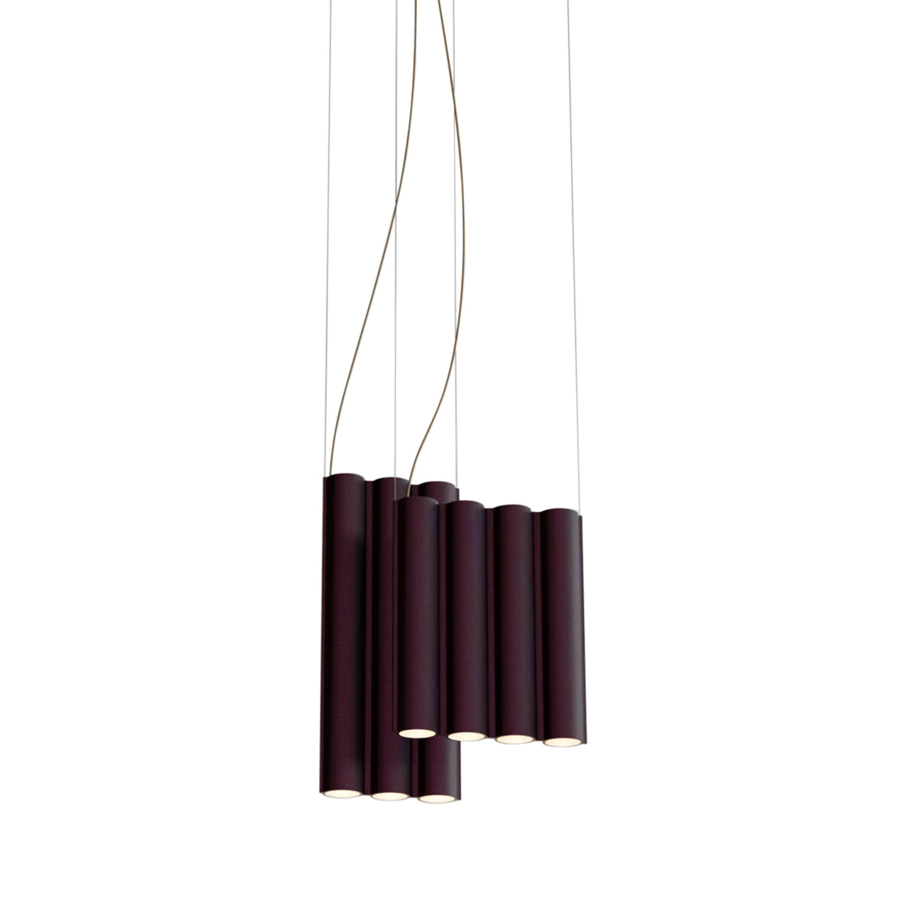 Silo 11 Suspension Lamp: Aubergine