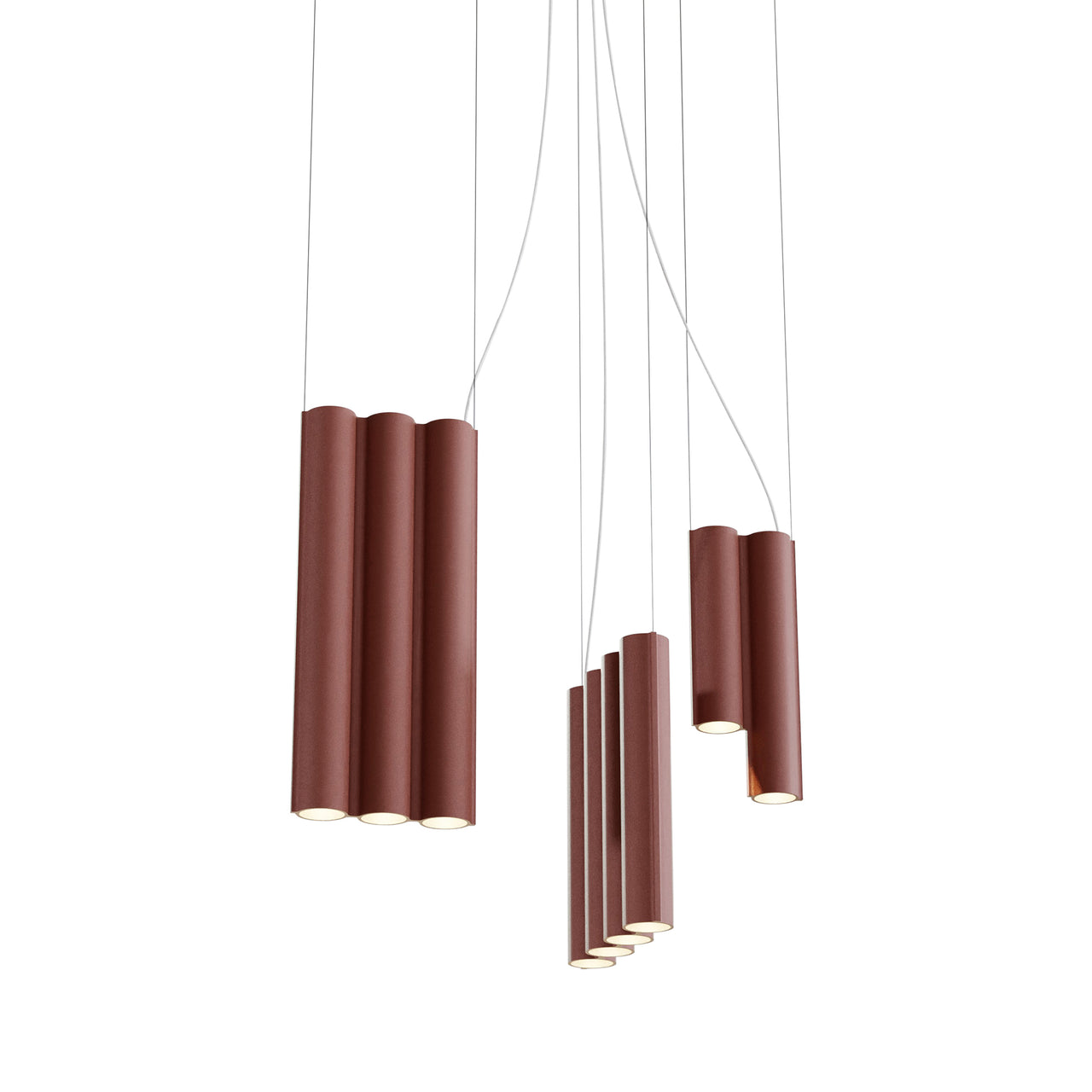 Silo 12 Suspension Lamp: Terracotta