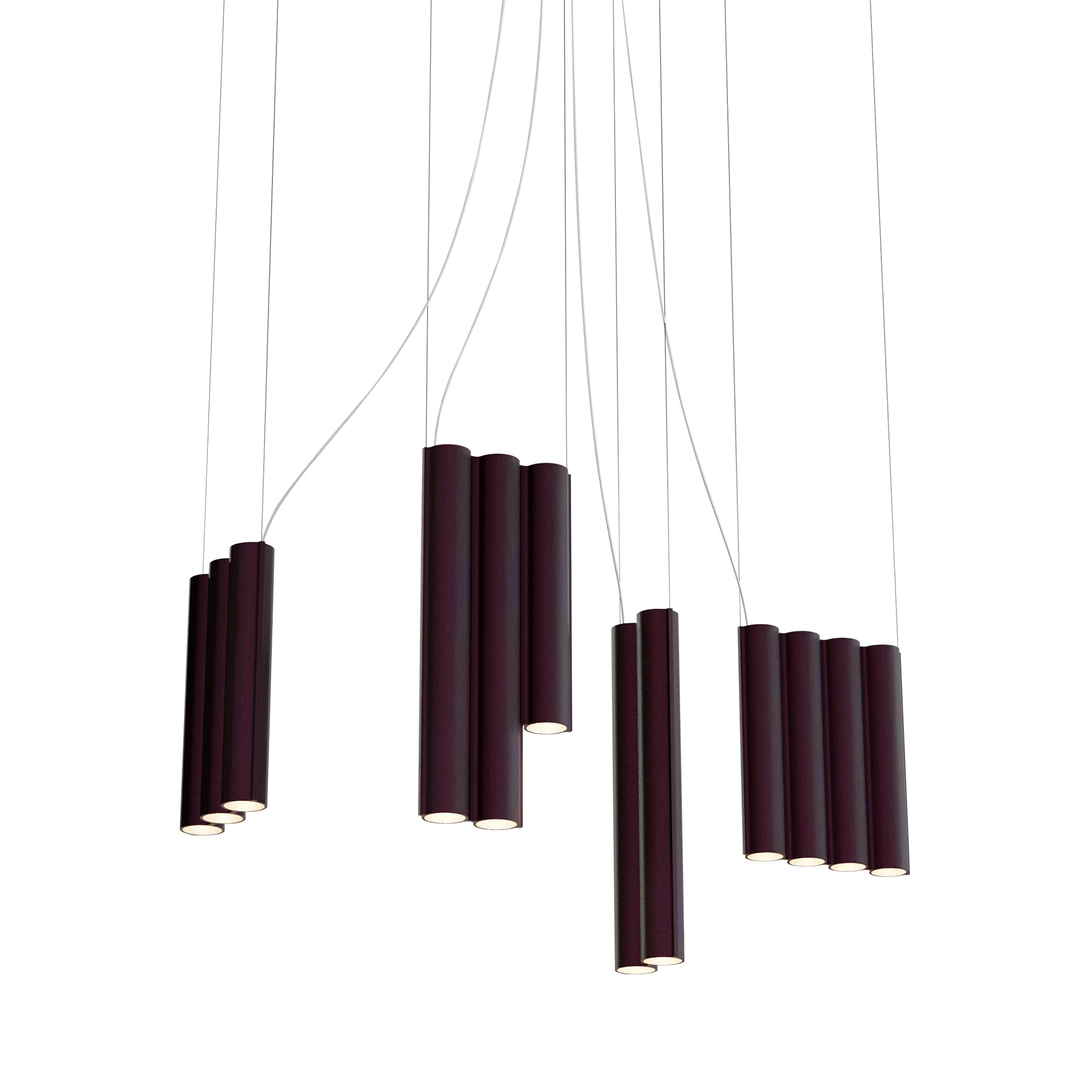 Silo 13 Suspension Lamp: Aubergine