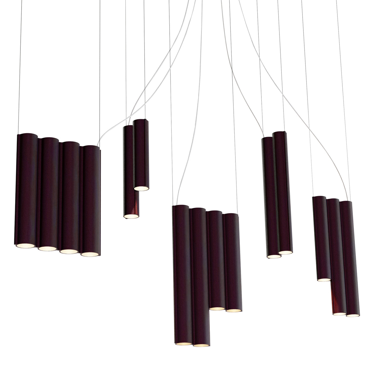 Silo 14 Suspension Lamp: Aubergine