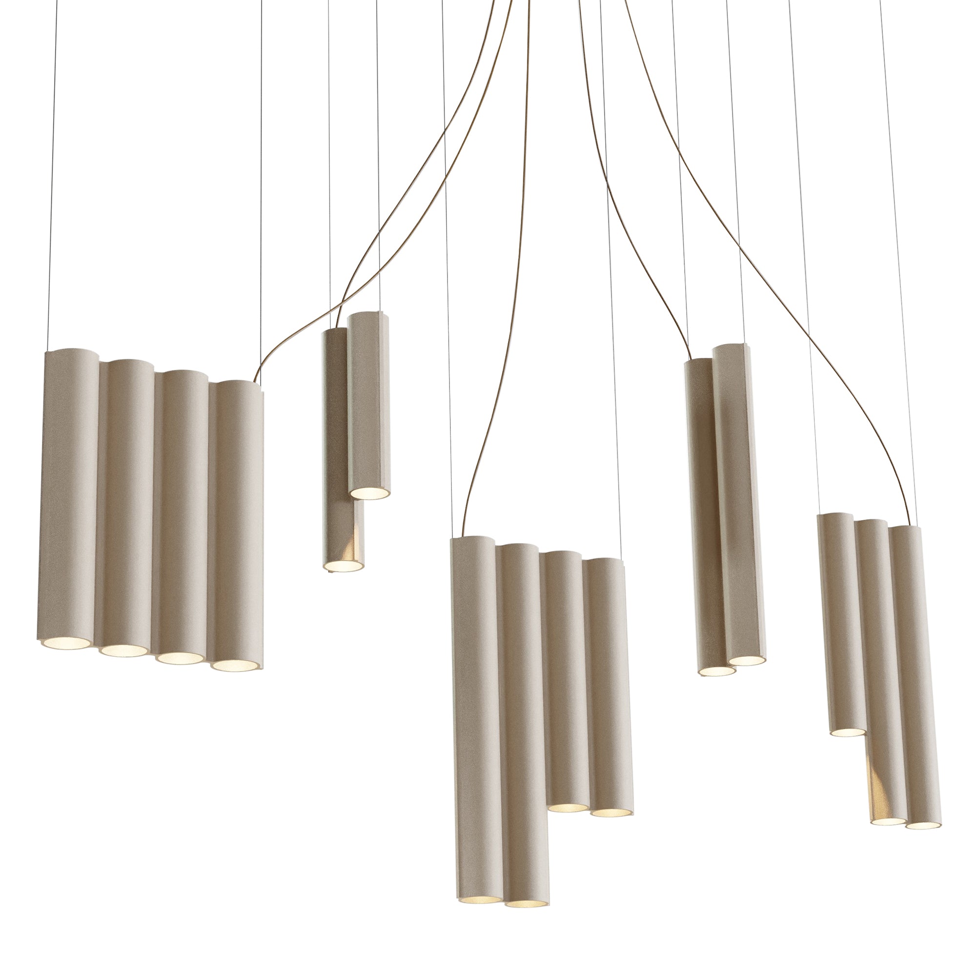 Silo 14 Suspension Lamp: Beige