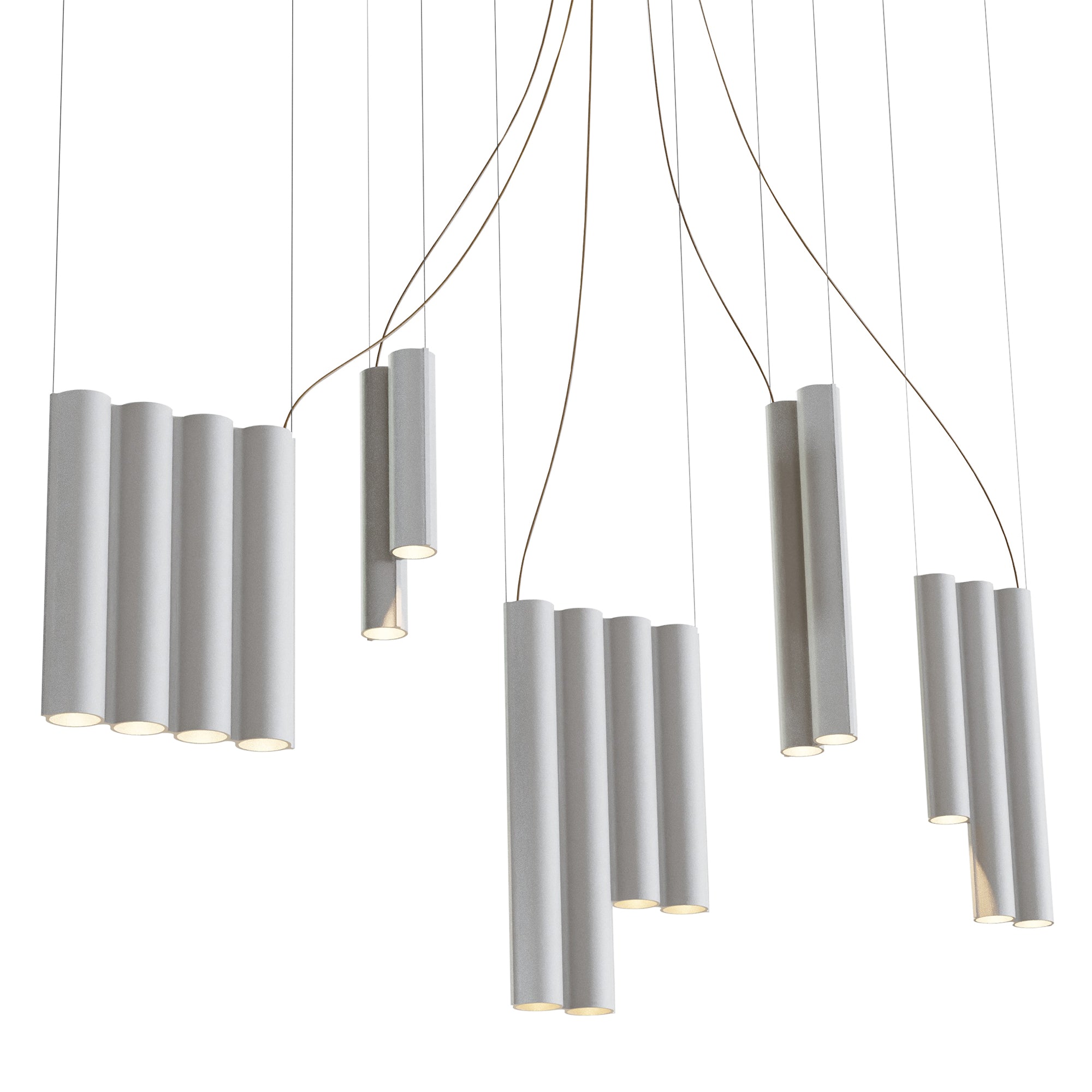 Silo 14 Suspension Lamp: White