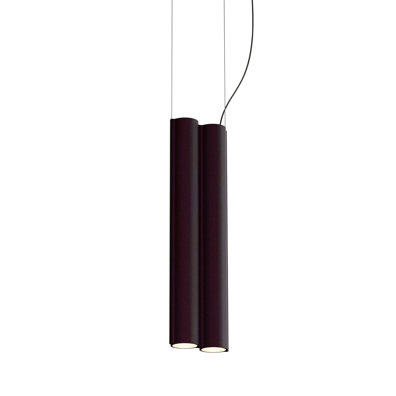 Silo 2SB Suspension Lamp: Aubergine