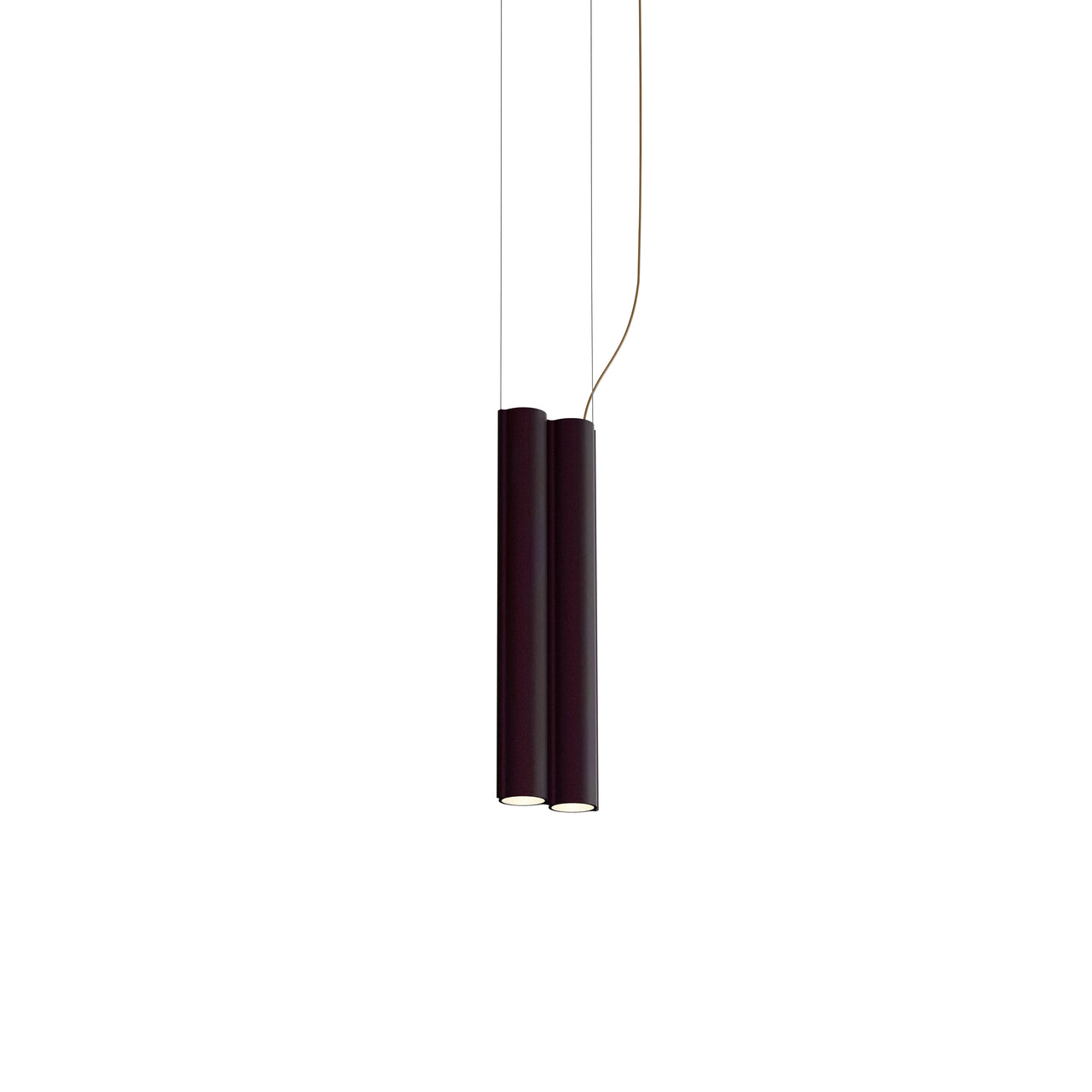 Silo 2SB Suspension Lamp: Textured Aubergine