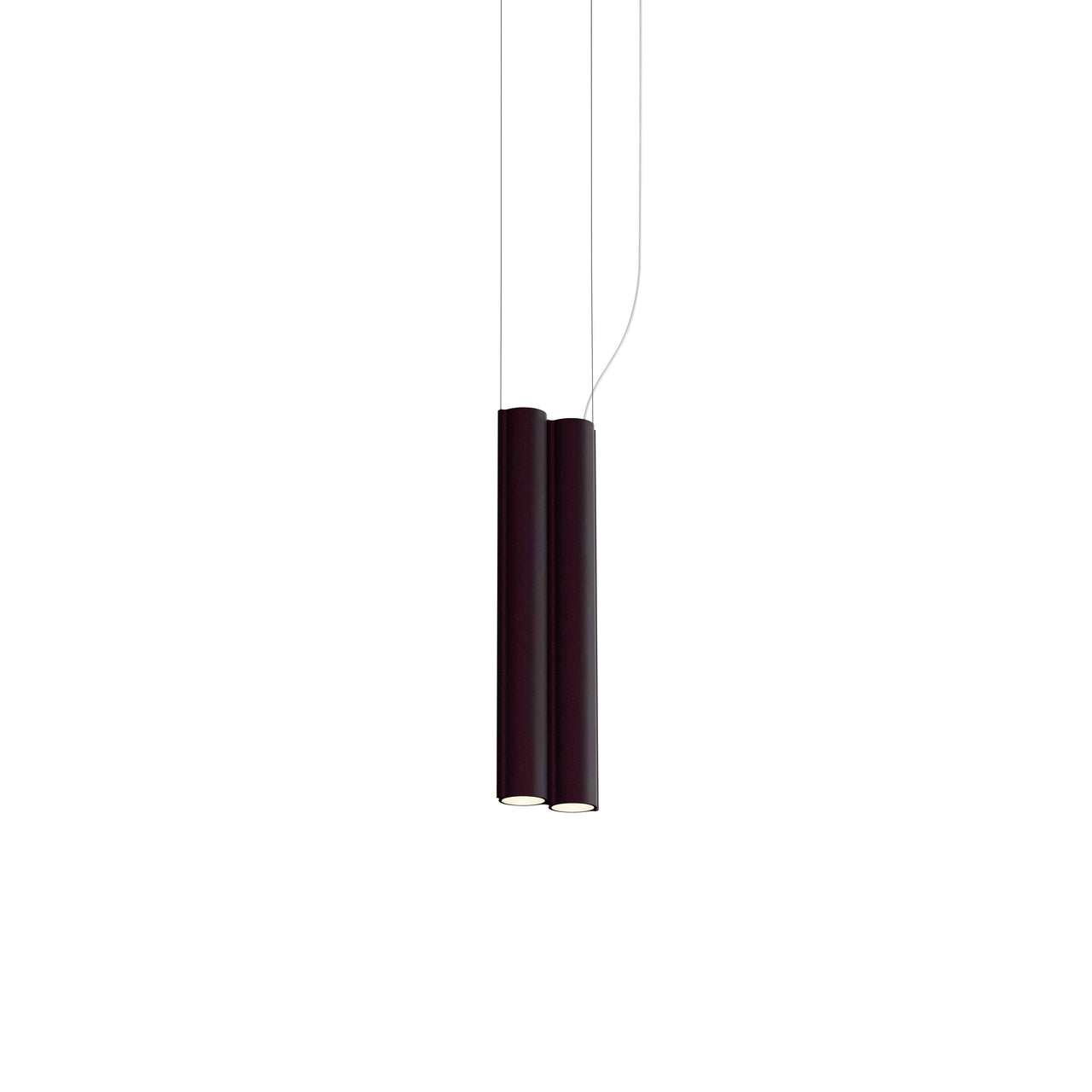 Silo 2SB Suspension Lamp: Textured Aubergine
