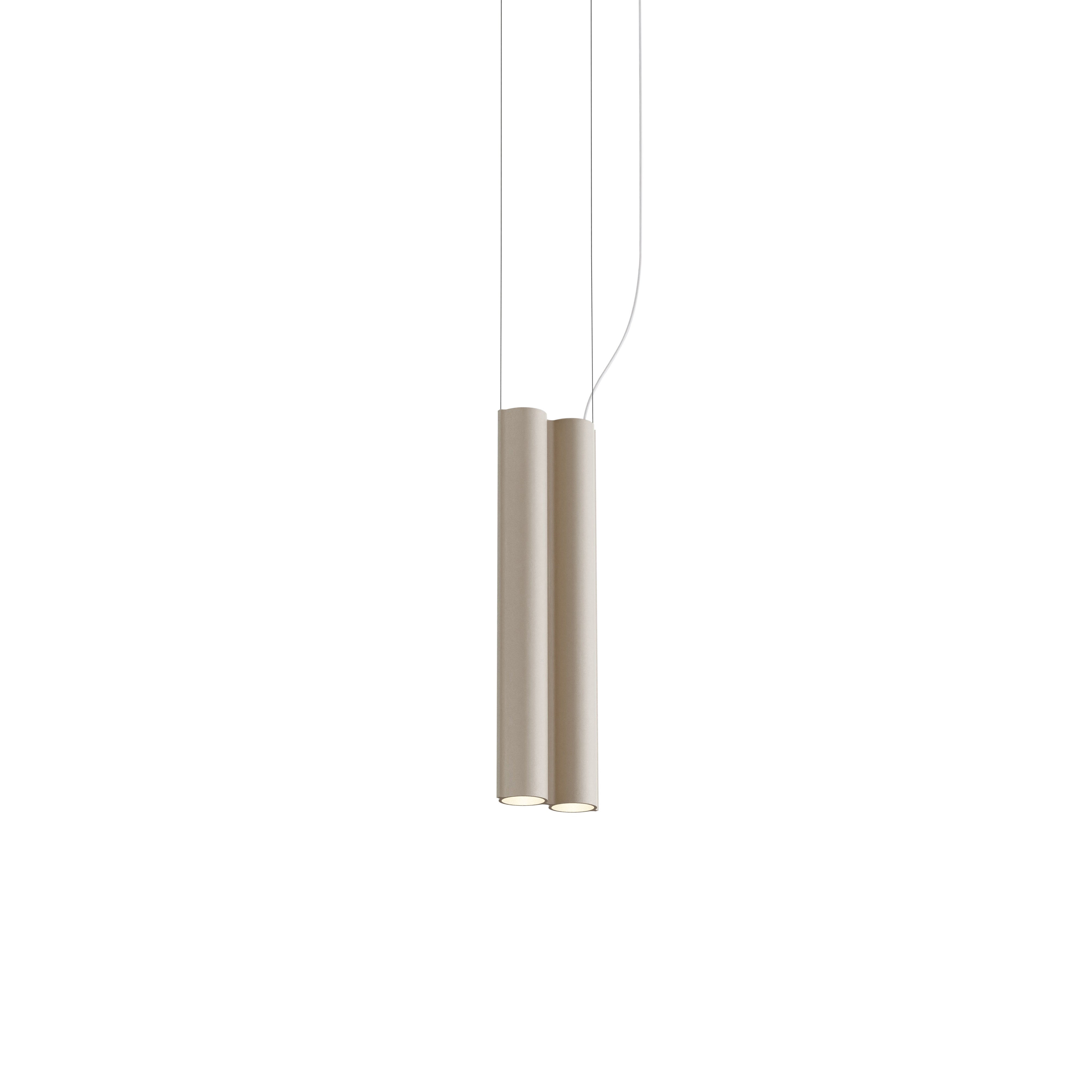 Silo 2SB Suspension Lamp: Textured Beige