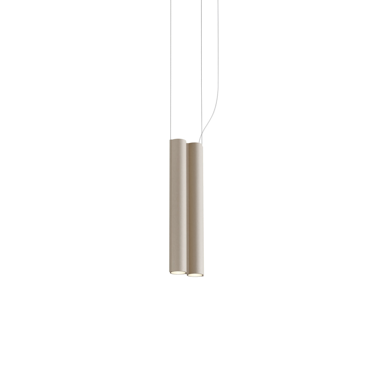 Silo 2SB Suspension Lamp: Textured Beige