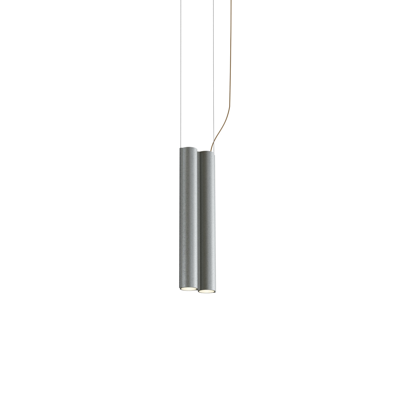 Silo 2SB Suspension Lamp: Tumbled Aluminum