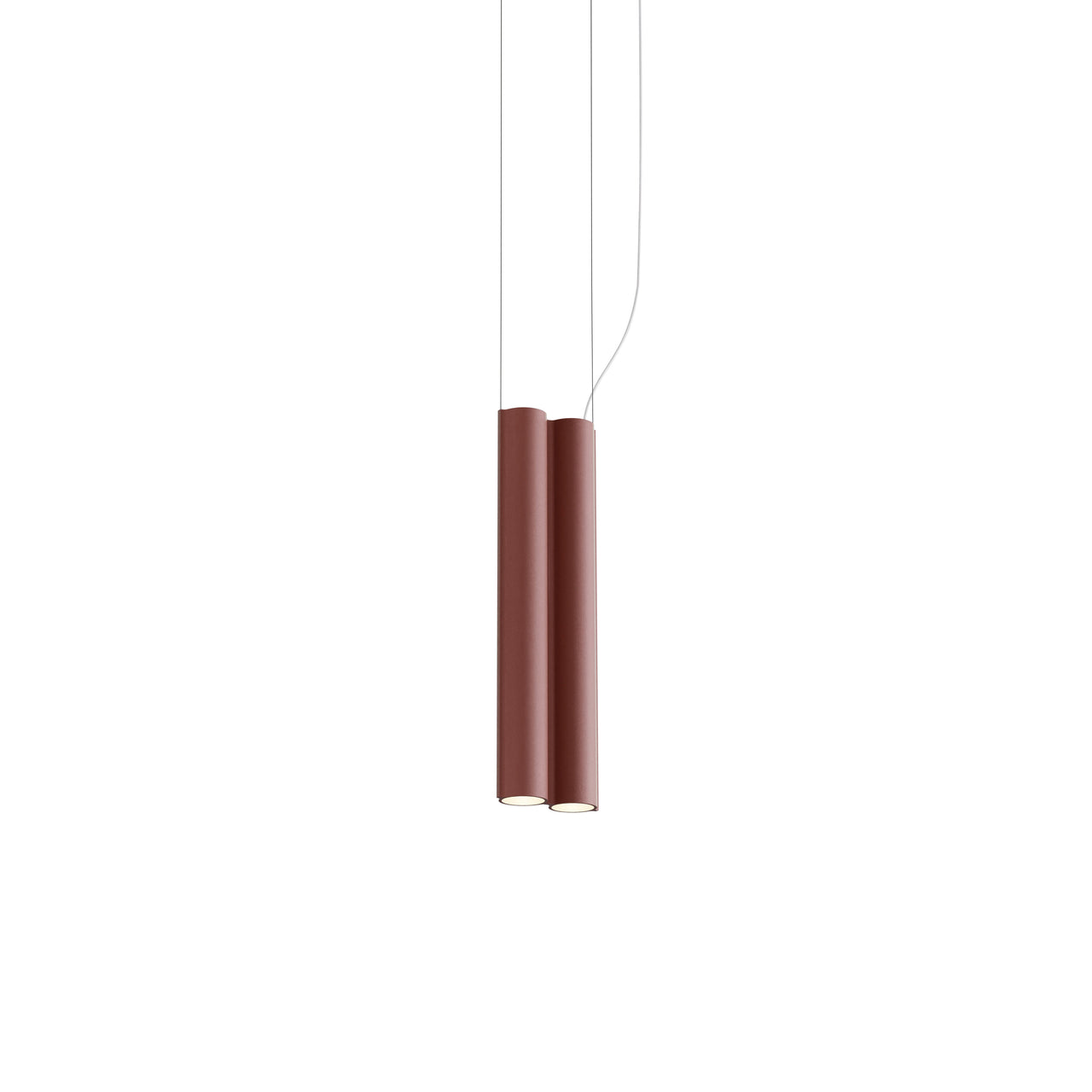 Silo 2SB Suspension Lamp: Textured Terracotta