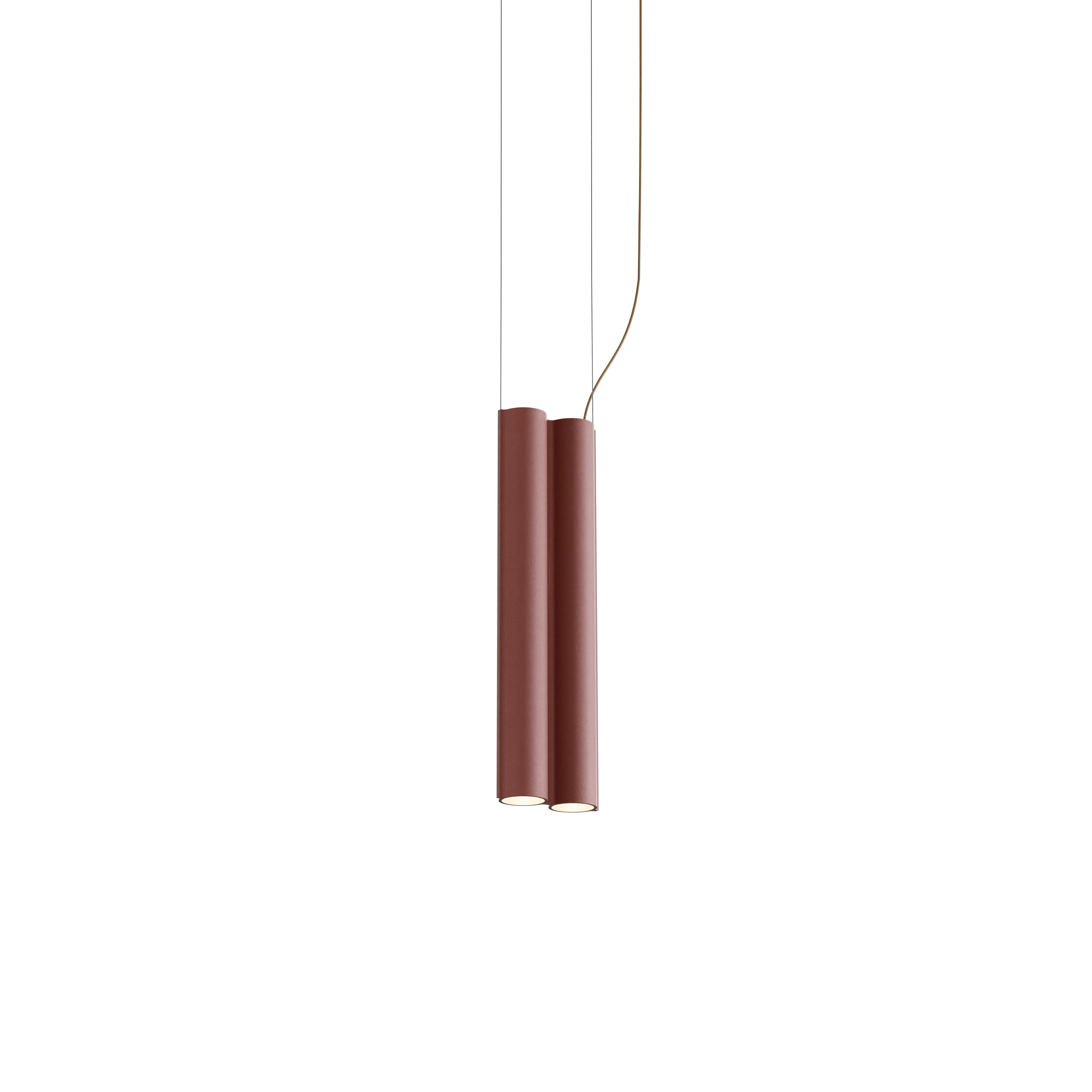 Silo 2SB Suspension Lamp: Textured Terracotta
