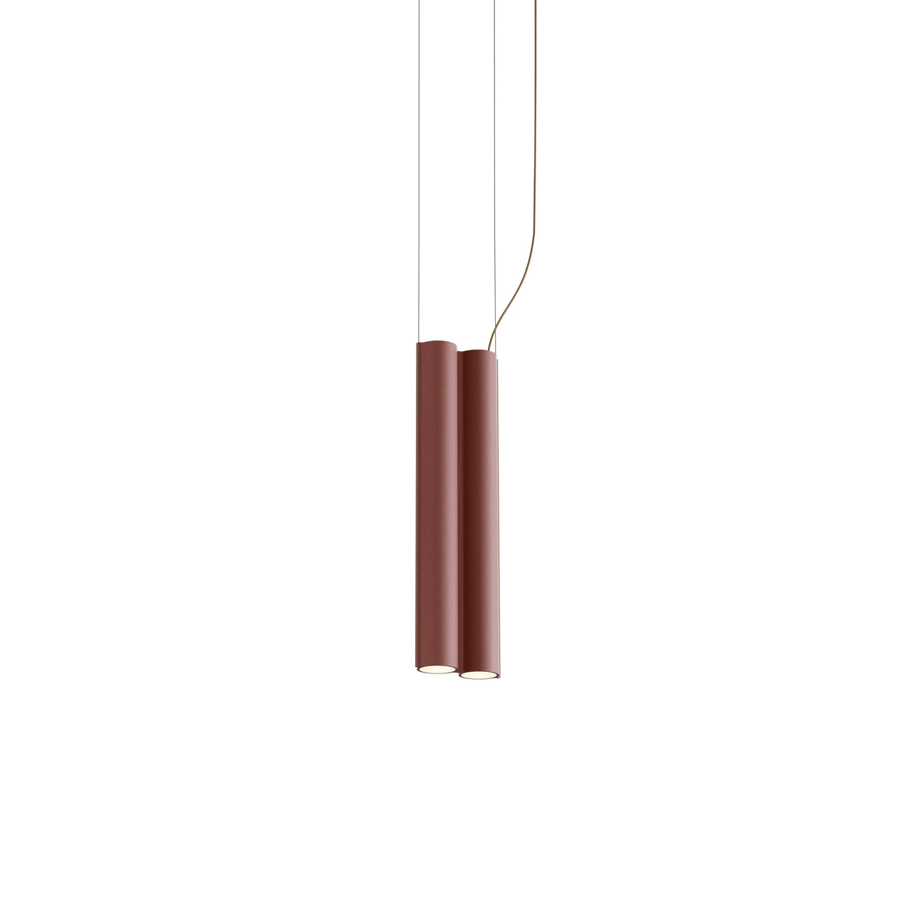 Silo 2SB Suspension Lamp: Textured Terracotta