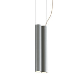 Silo 2SB Suspension Lamp: Tumbled Aluminum