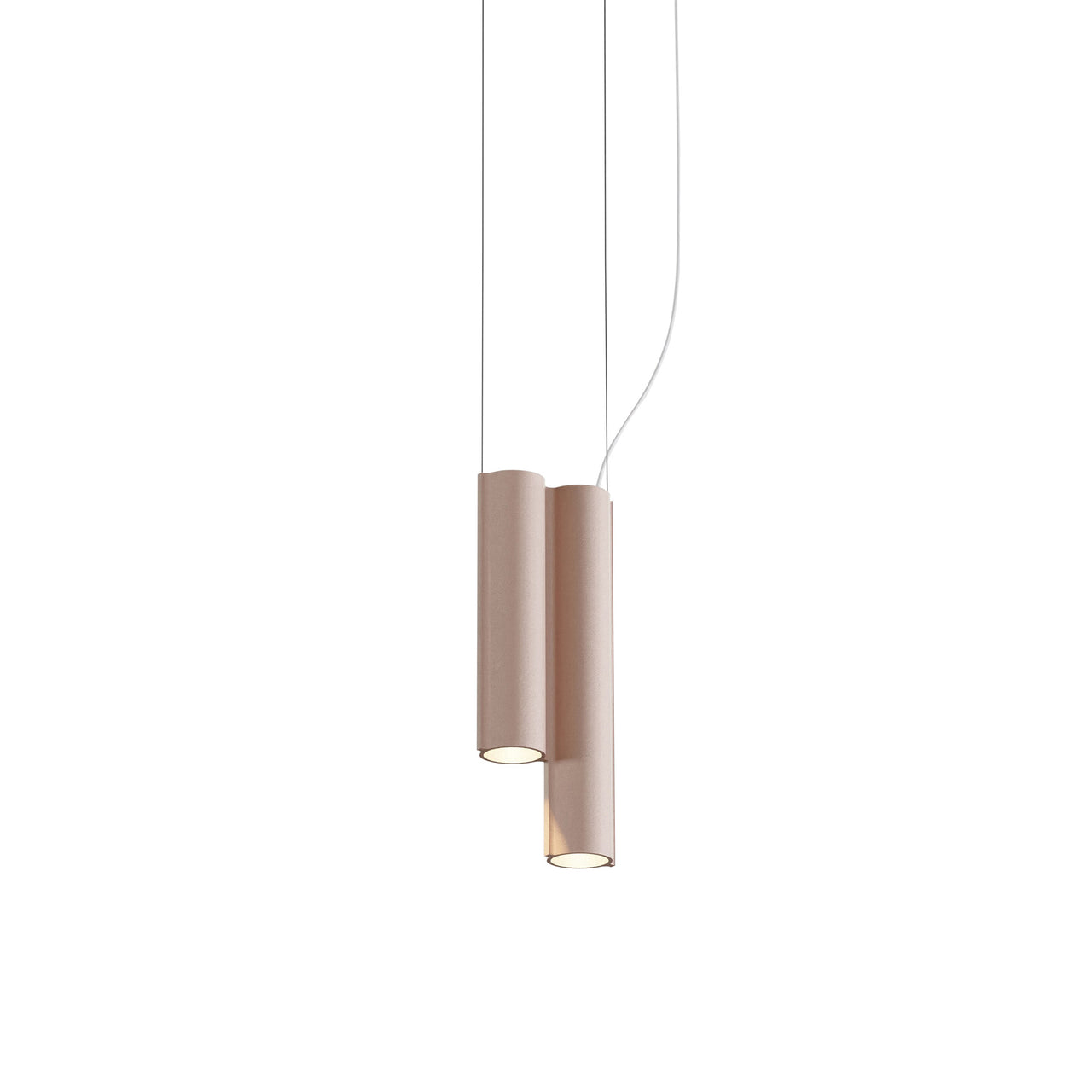 Silo 2SC Suspension Lamp: Wrinkled Dusty Pink
