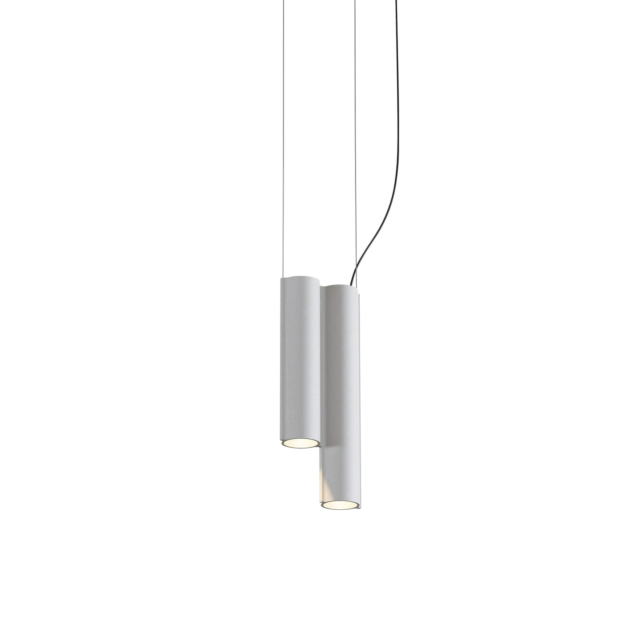 Silo 2SC Suspension Lamp: Textured White