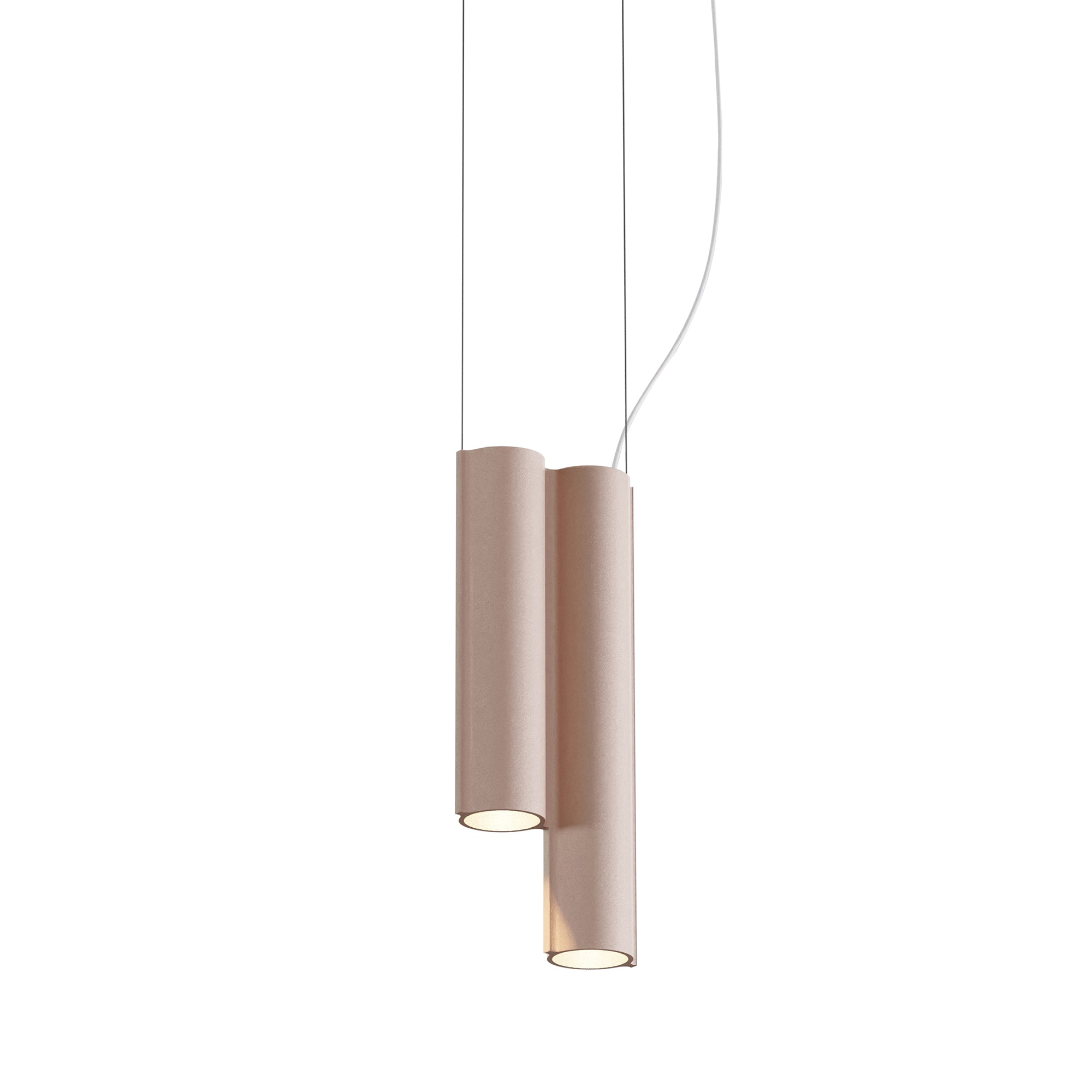 Silo 2SC Suspension Lamp: Dusty Pink