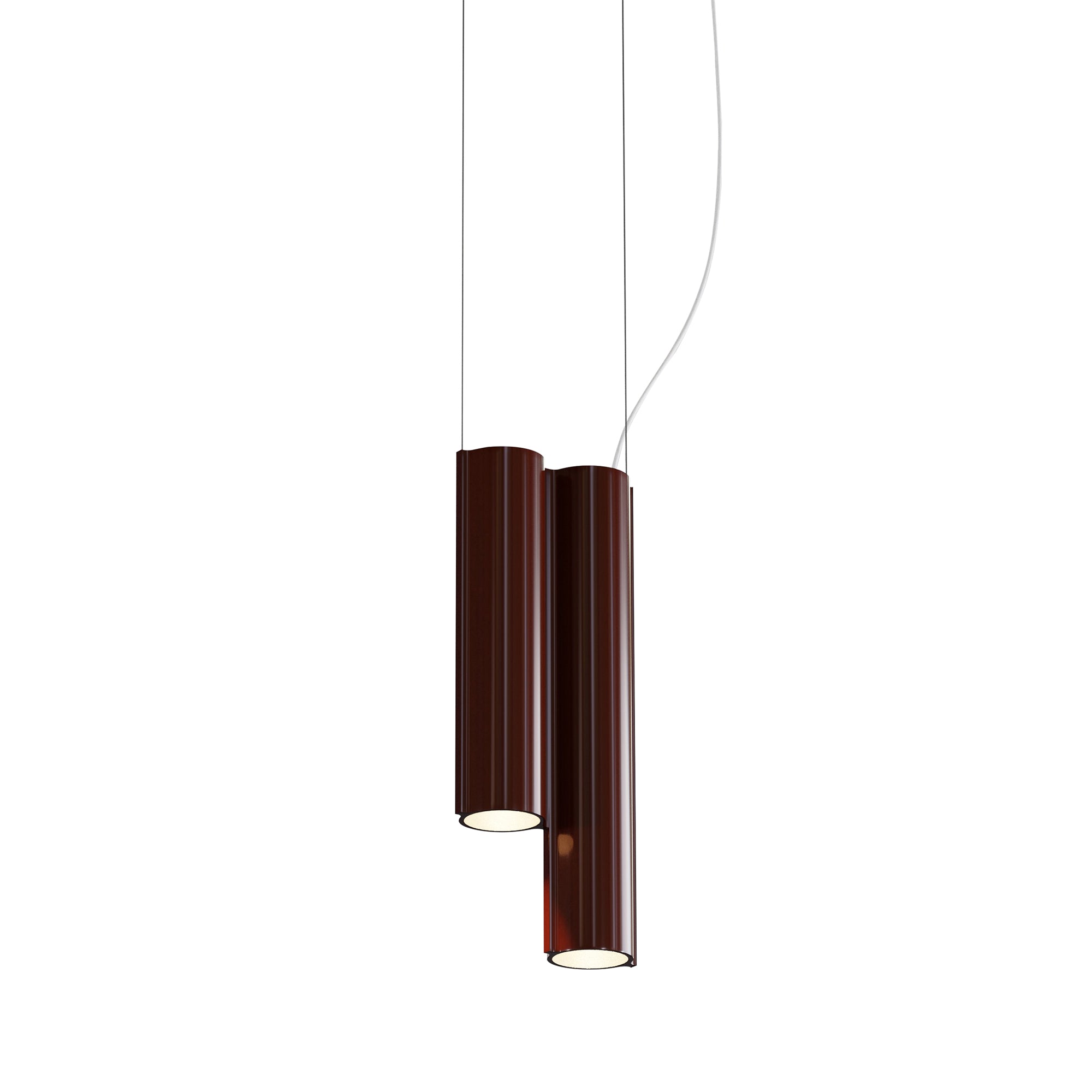 Silo 2SC Suspension Lamp: Glossy Oxblood