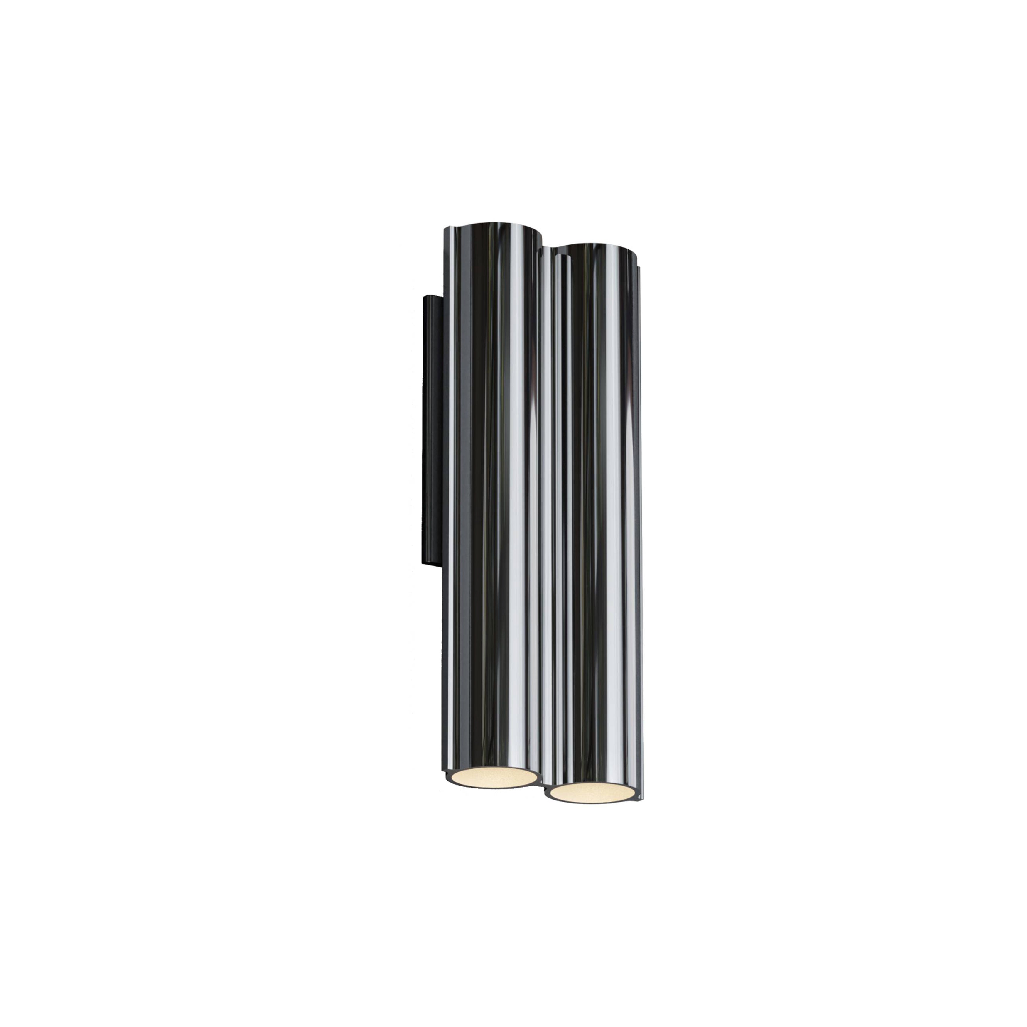 Silo 2WA Wall Light: Downlight + Mirror Polished Aluminum