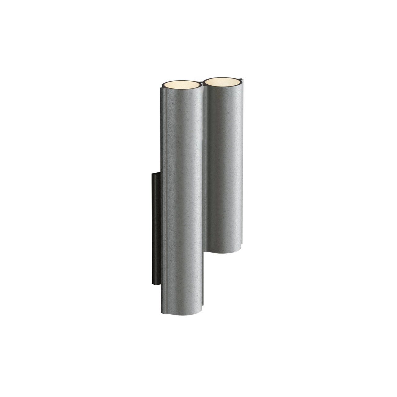 Silo 2WC Wall Light: Uplight + Tumbled Aluminum