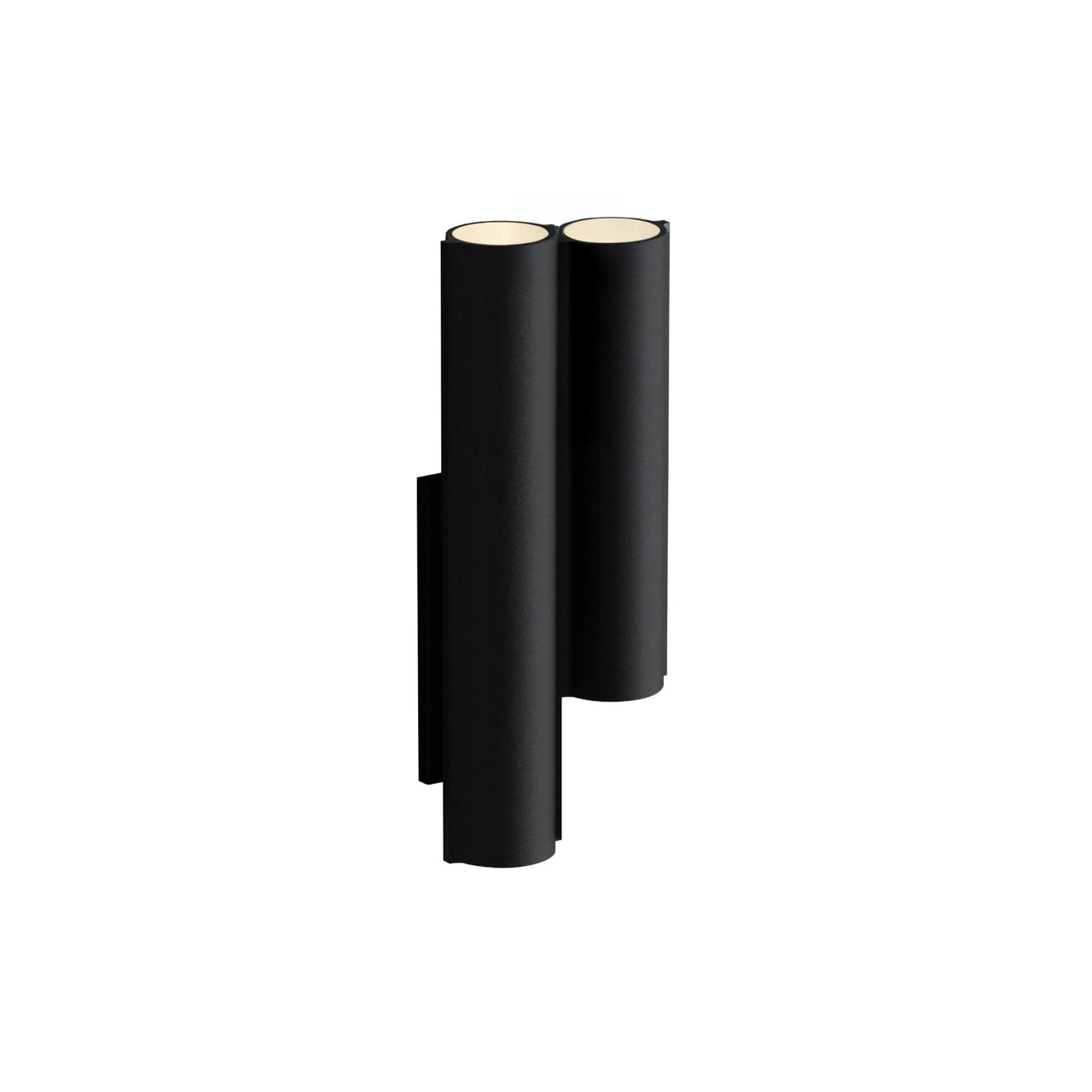 Silo 2WC Wall Light: Uplight + Textured Black