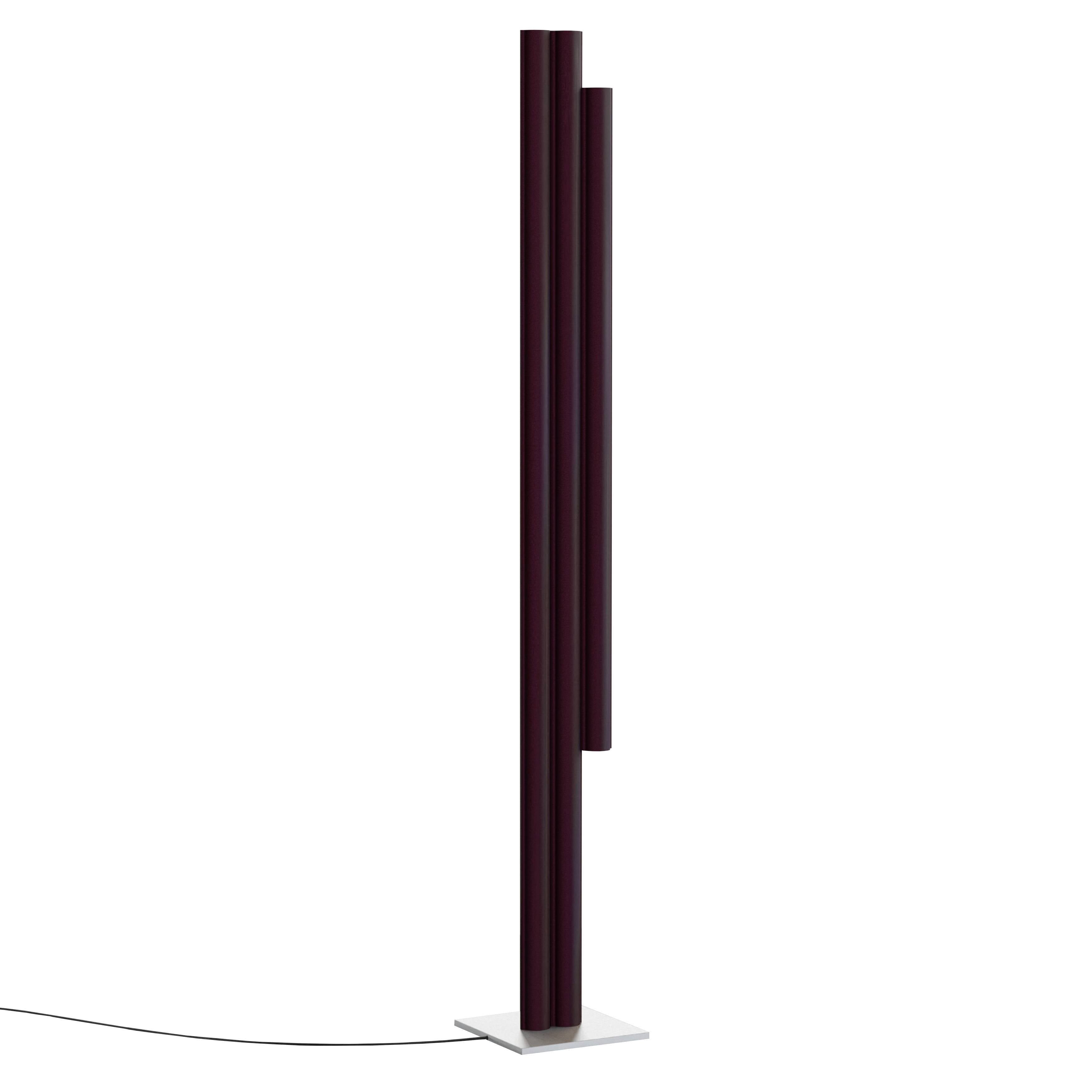 Silo 3FH Floor Light: Textured Aubergine